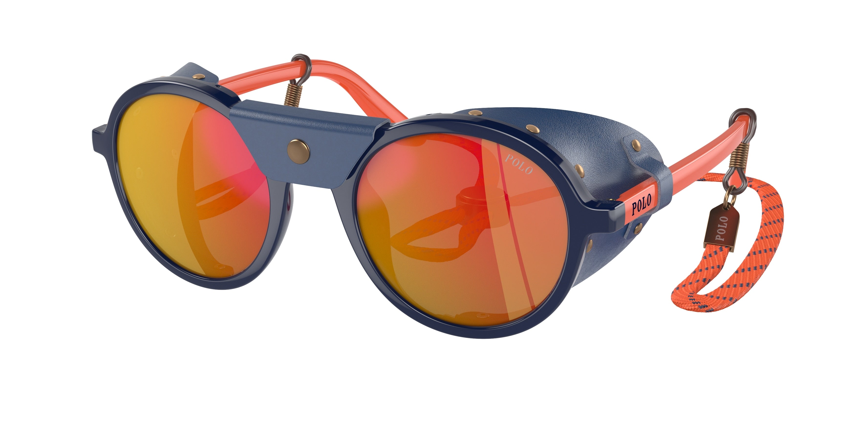 Polo PH4216QU Round Sunglasses  56206Q-Shiny Navy Blue 52-145-22 - Color Map Blue