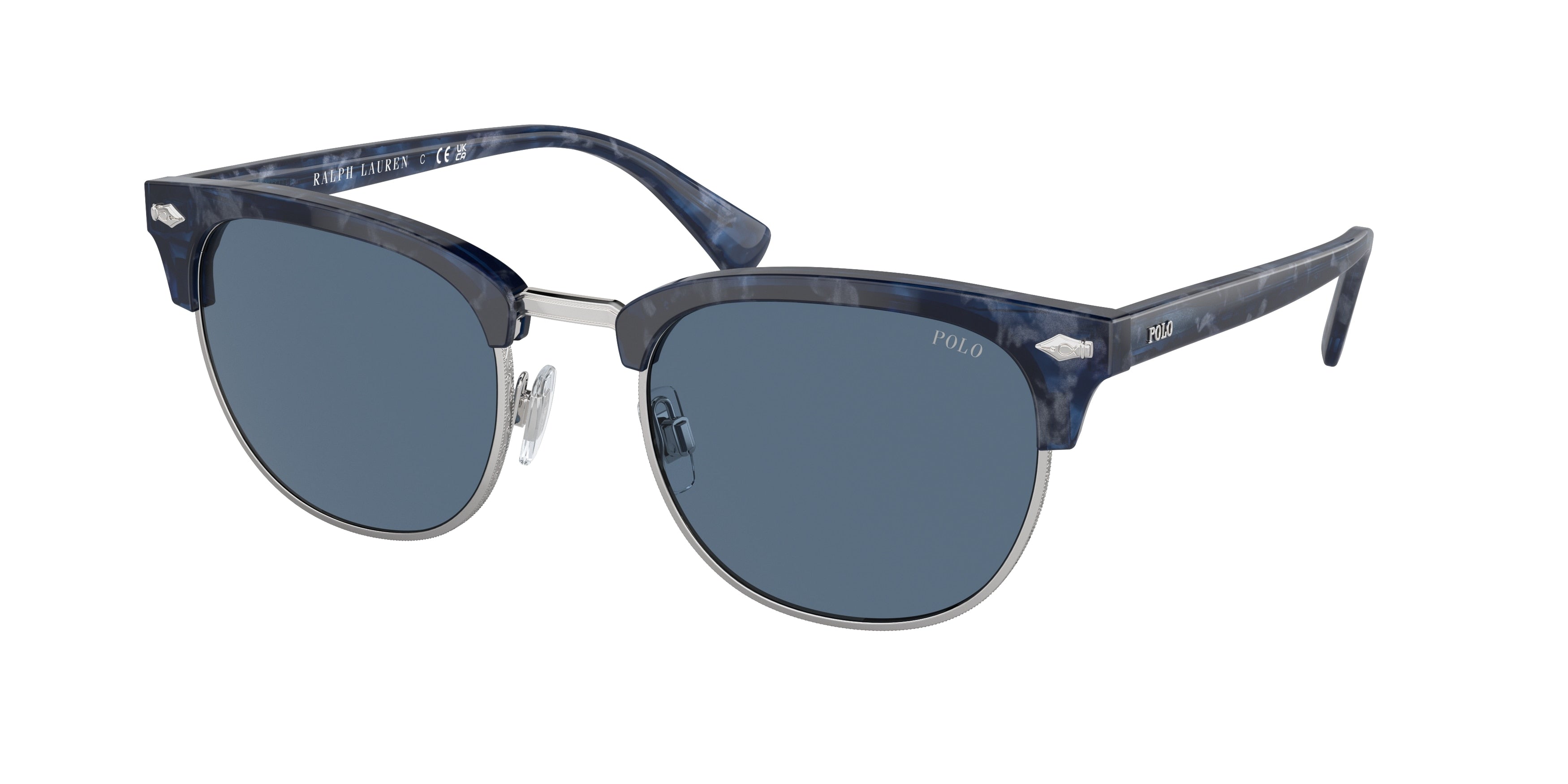 Polo PH4217 Round Sunglasses  618380-Shiny Blue Havana 53-145-21 - Color Map Blue