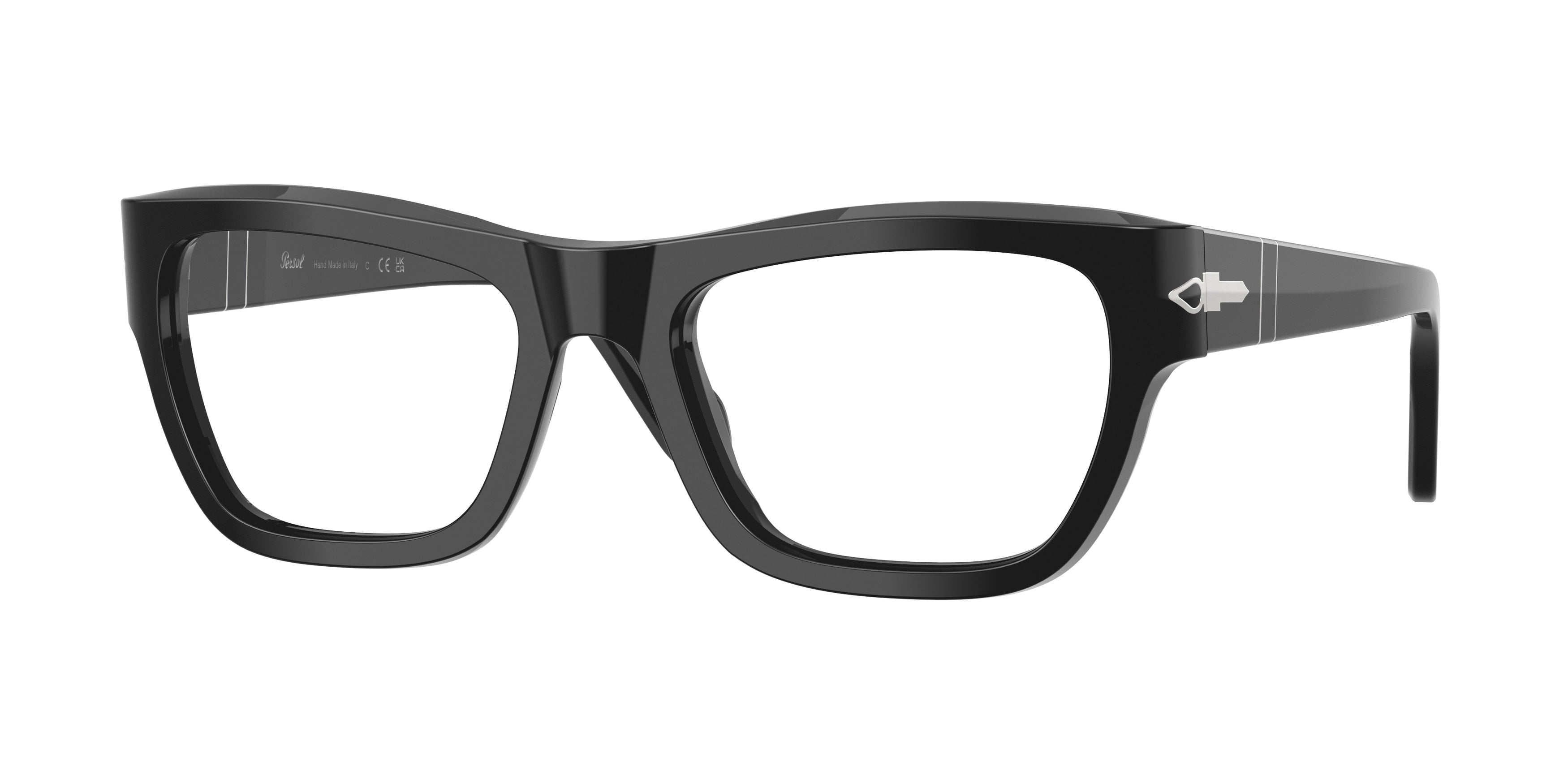 Persol PO0091V Pillow Eyeglasses  95-Black 53-140-20 - Color Map Black