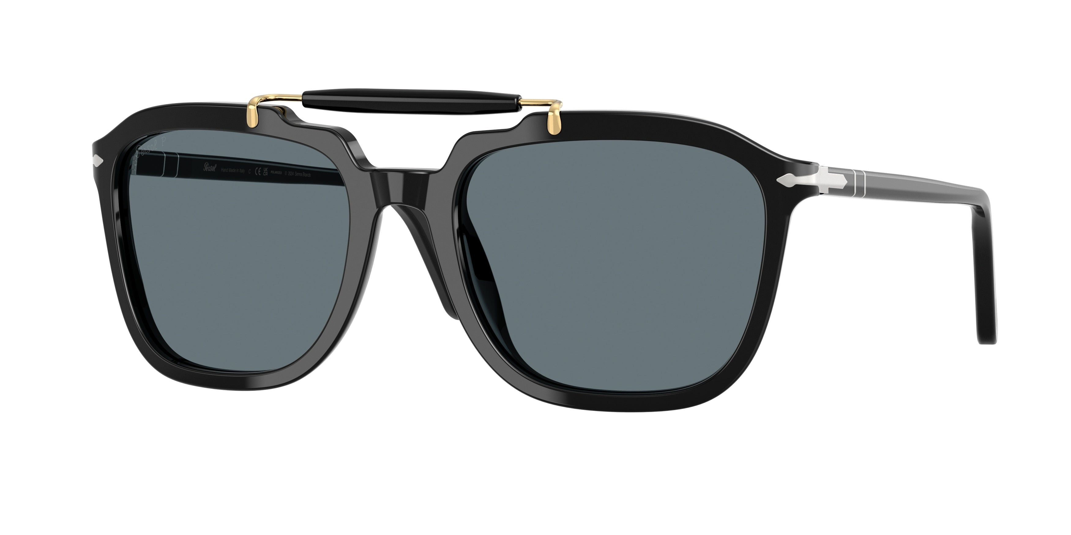 Persol PO0203S Square Sunglasses  95/3R-Black 57-145-20 - Color Map Black