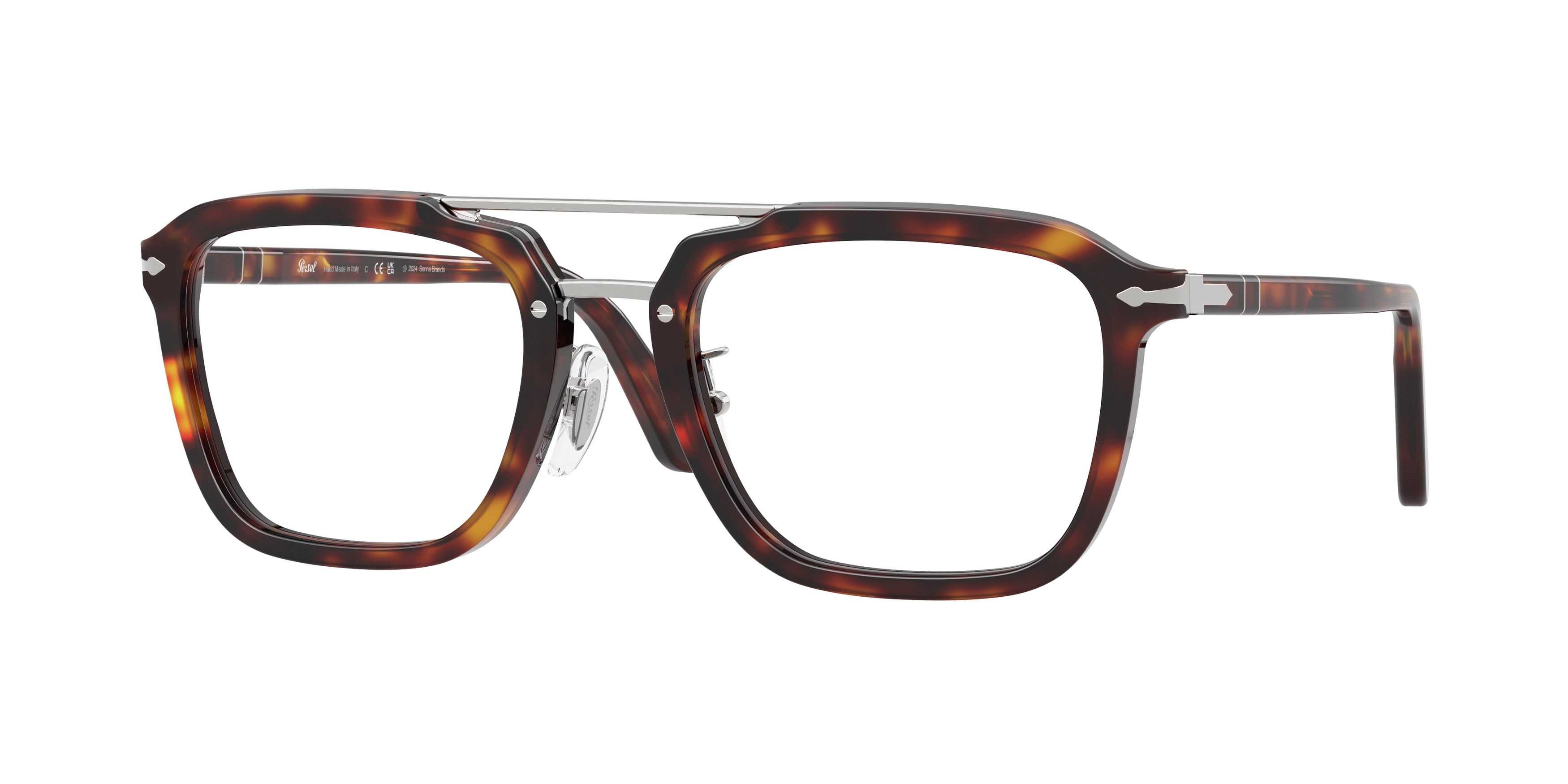 Persol PO0204V Square Eyeglasses  24-Havana 54-140-21 - Color Map Tortoise