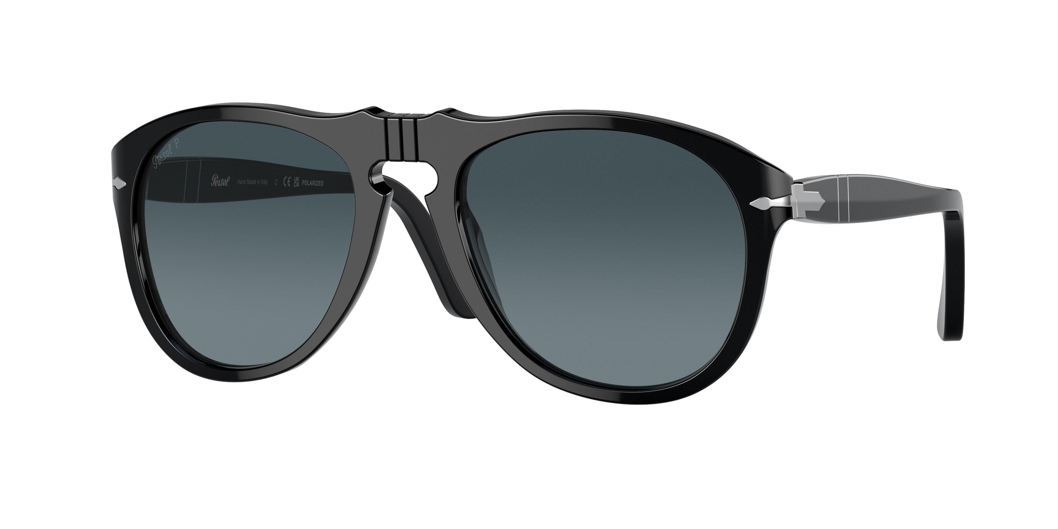 Persol PO0649 Pilot Sunglasses  95/S3-Black 56-145-20 - Color Map Black