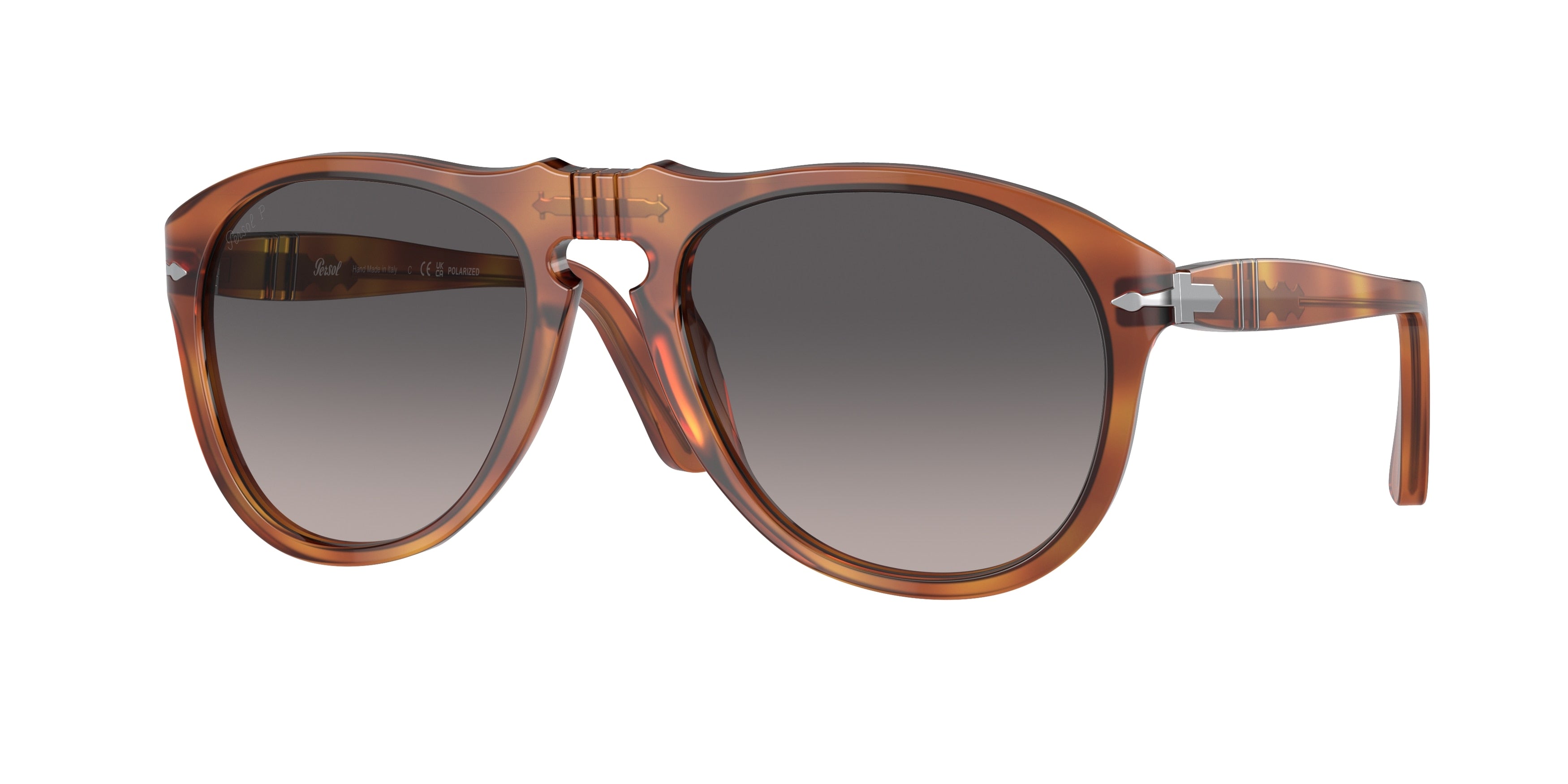 Persol PO0649 Pilot Sunglasses  96/M3-Terra Di Siena 54-140-20 - Color Map Brown