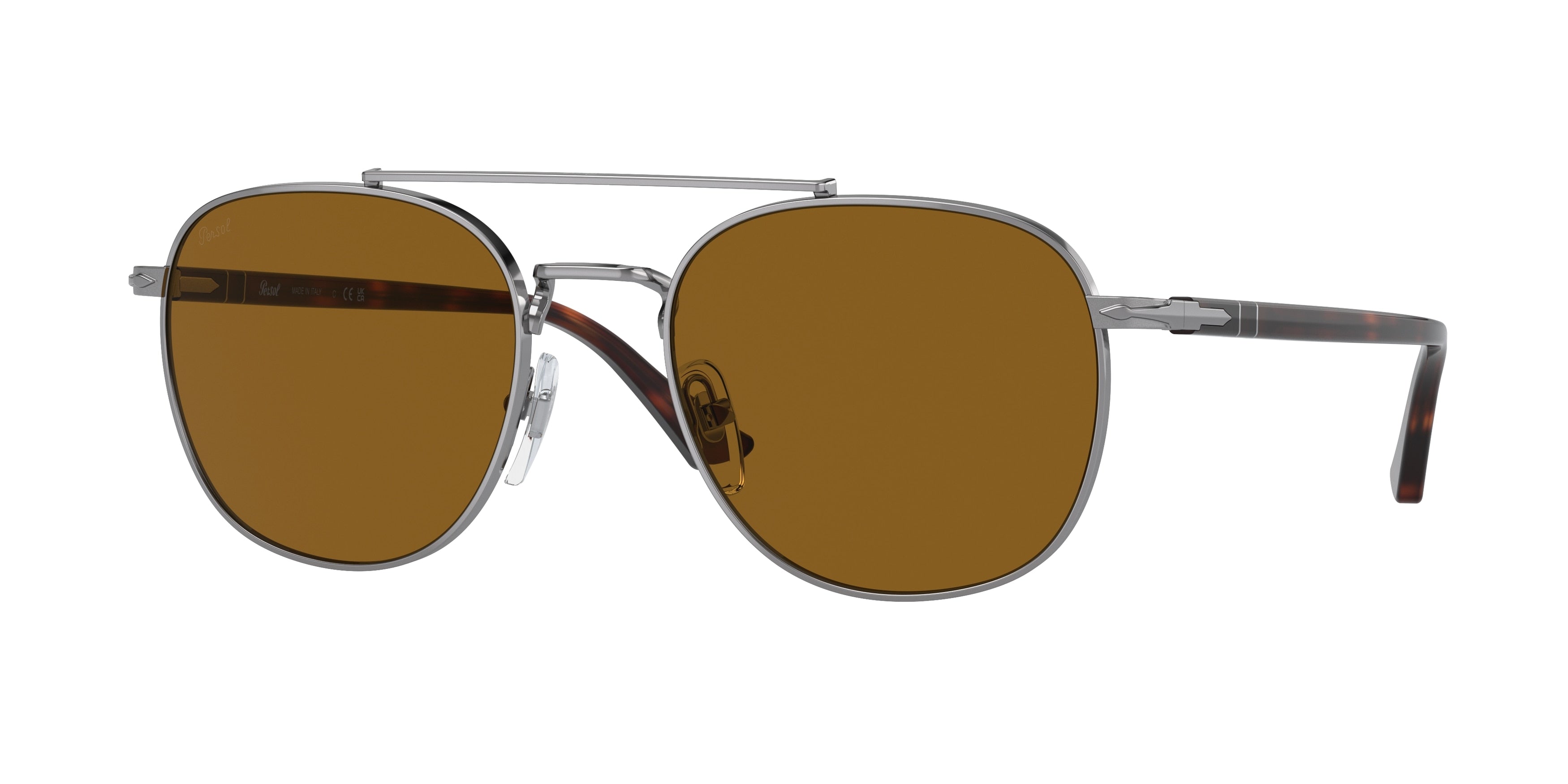 Persol PO1006S Pillow Sunglasses  513/33-Gunmetal 55-145-20 - Color Map Grey