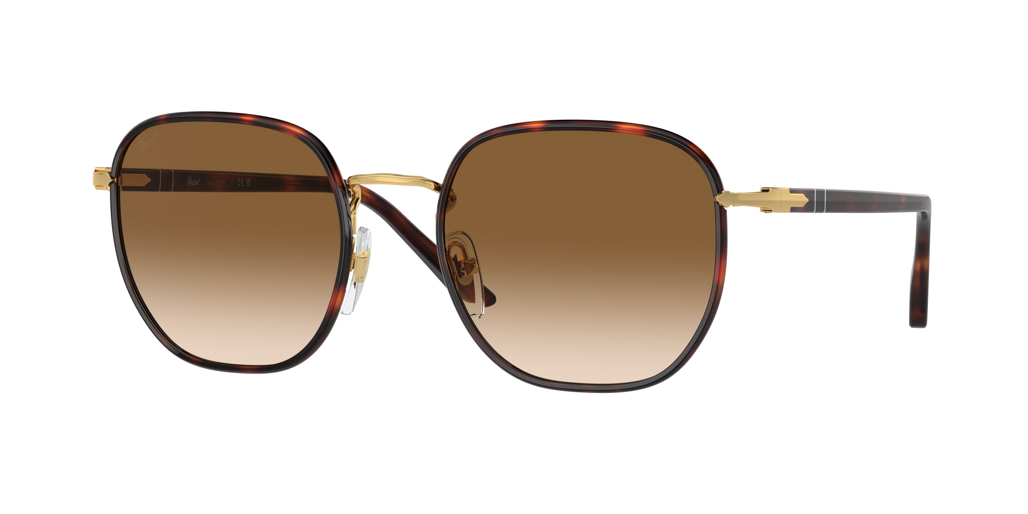 Persol PO1015SJ Irregular Sunglasses  112651-Gold Havana 54-145-20 - Color Map Gold