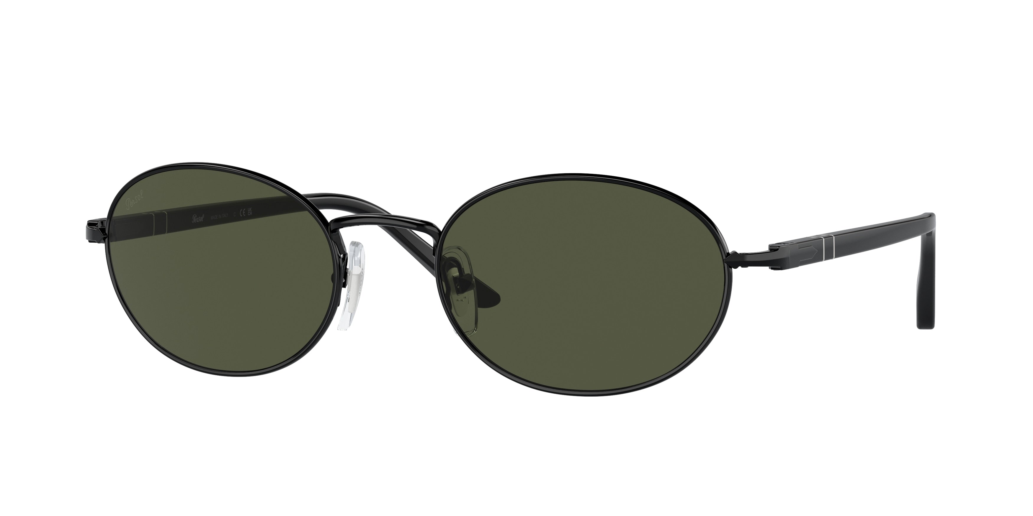 Persol IDA PO1018S Oval Sunglasses  107831-Black 55-145-21 - Color Map Black