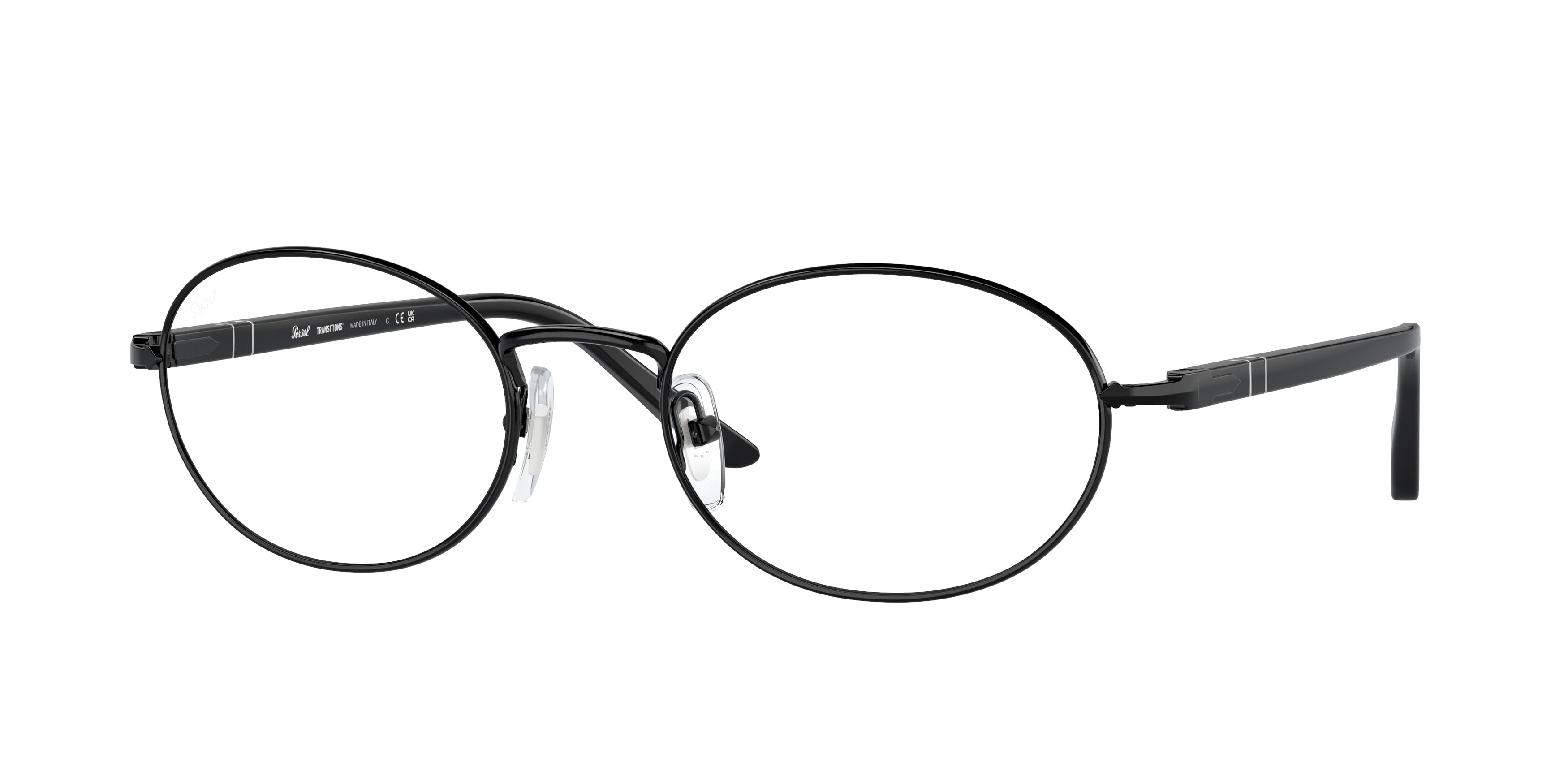 Persol IDA PO1018S Oval Sunglasses  1078GJ-Black 55-145-21 - Color Map Black