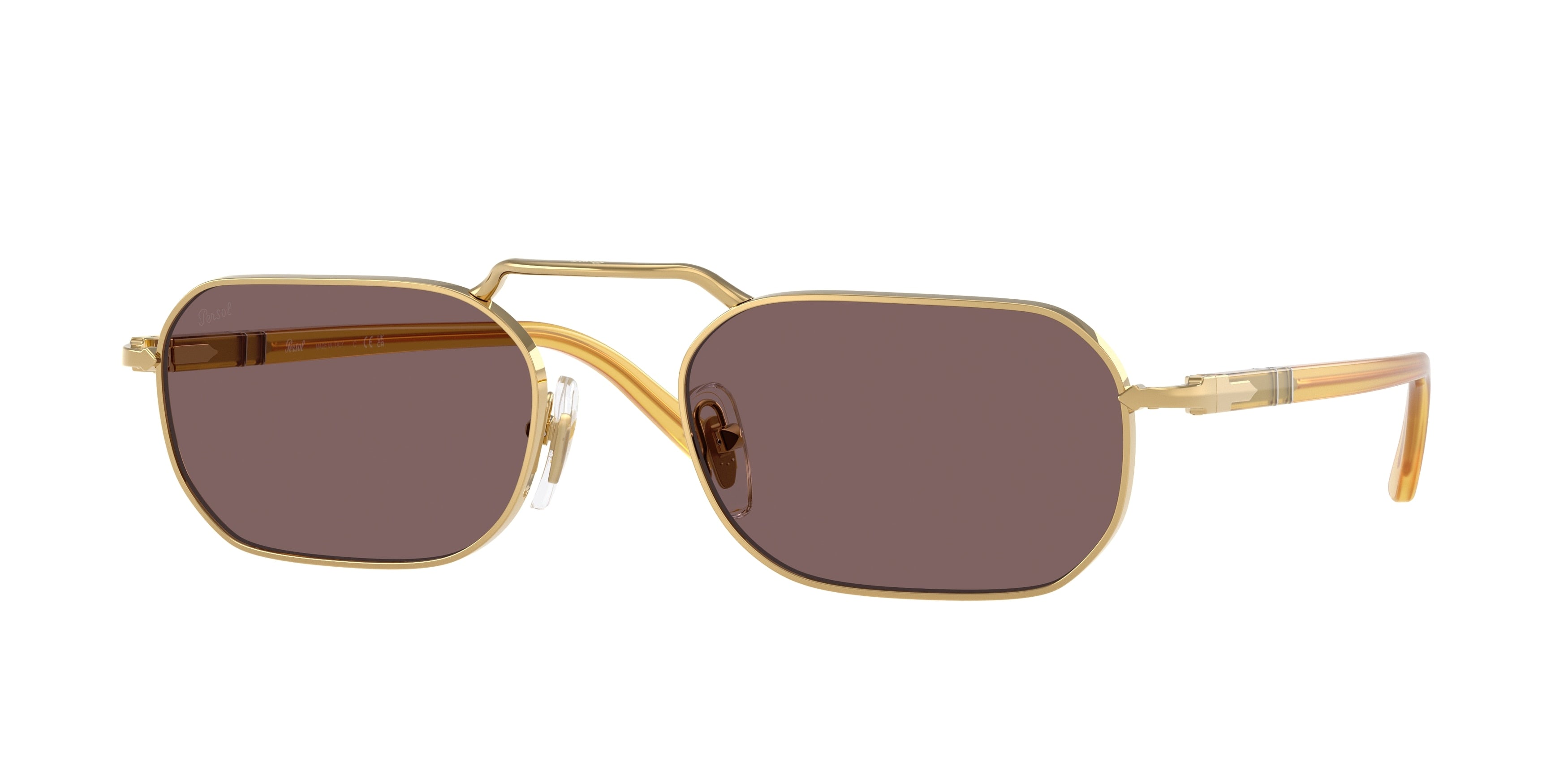 Persol PO1020S Rectangle Sunglasses  112953-Gold 57-140-20 - Color Map Gold