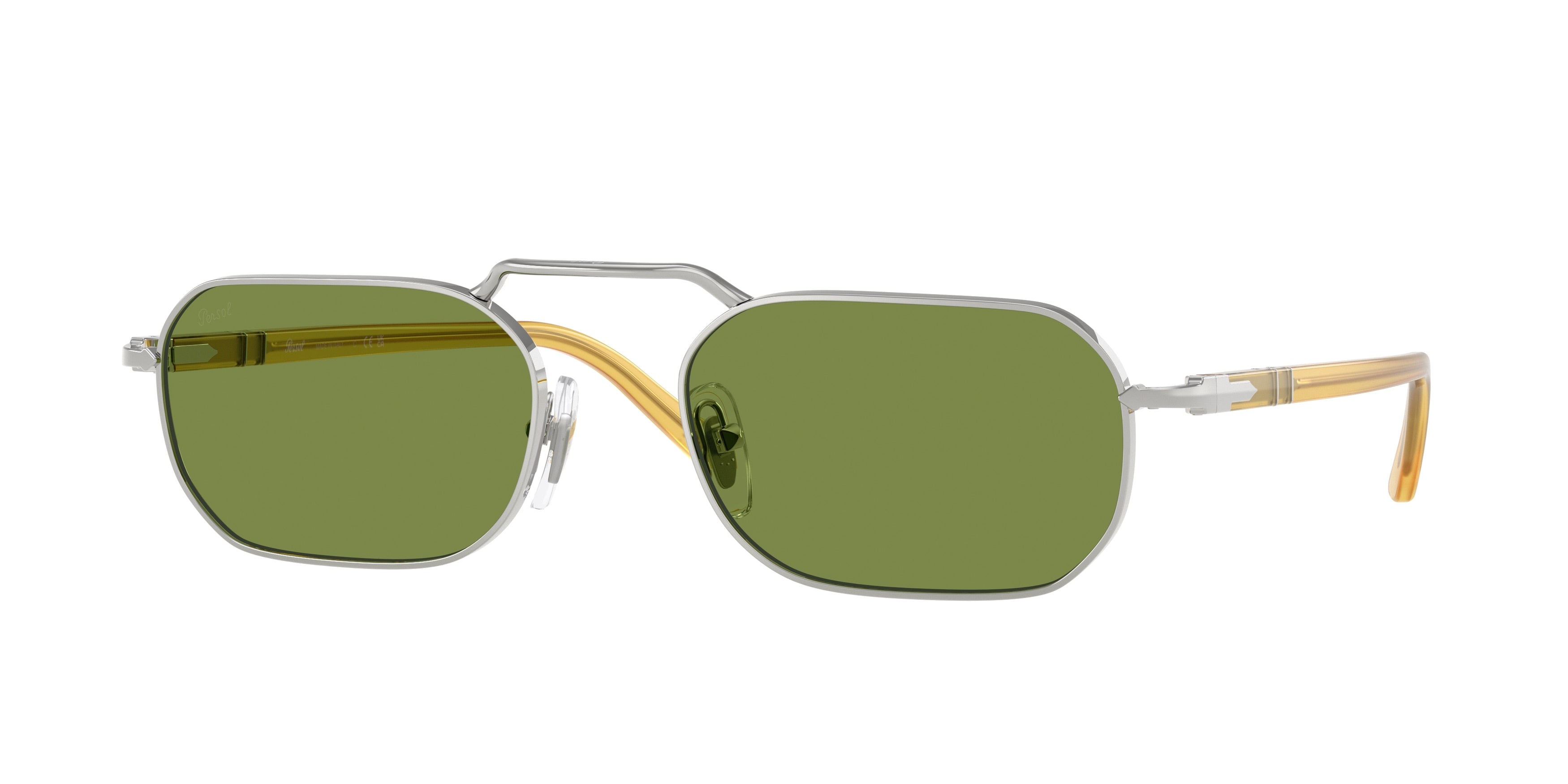 Persol PO1020S Rectangle Sunglasses  518/4E-Silver 57-140-20 - Color Map Silver