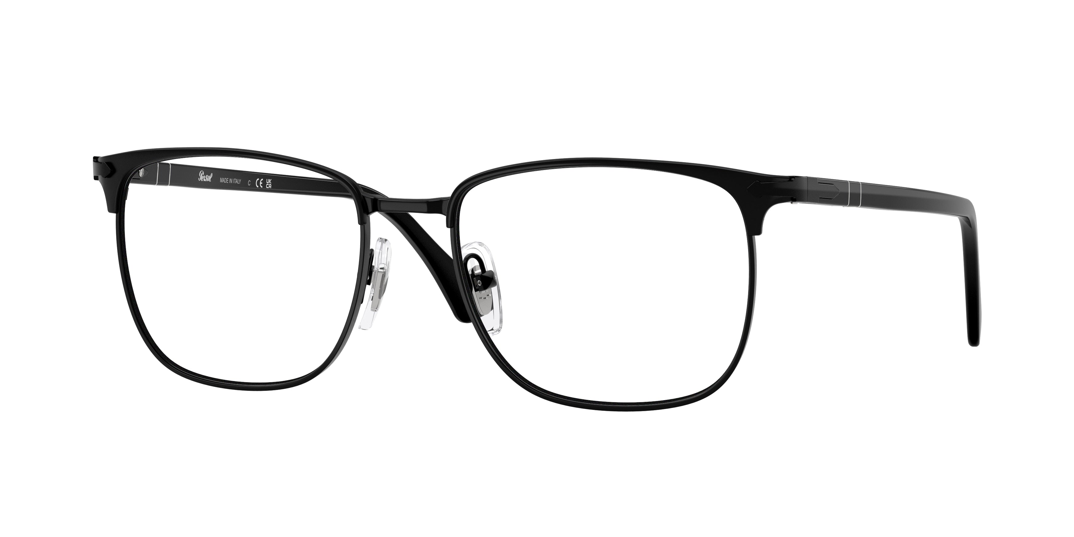 Persol PO1021V Square Eyeglasses  1078-Black 55-145-18 - Color Map Black