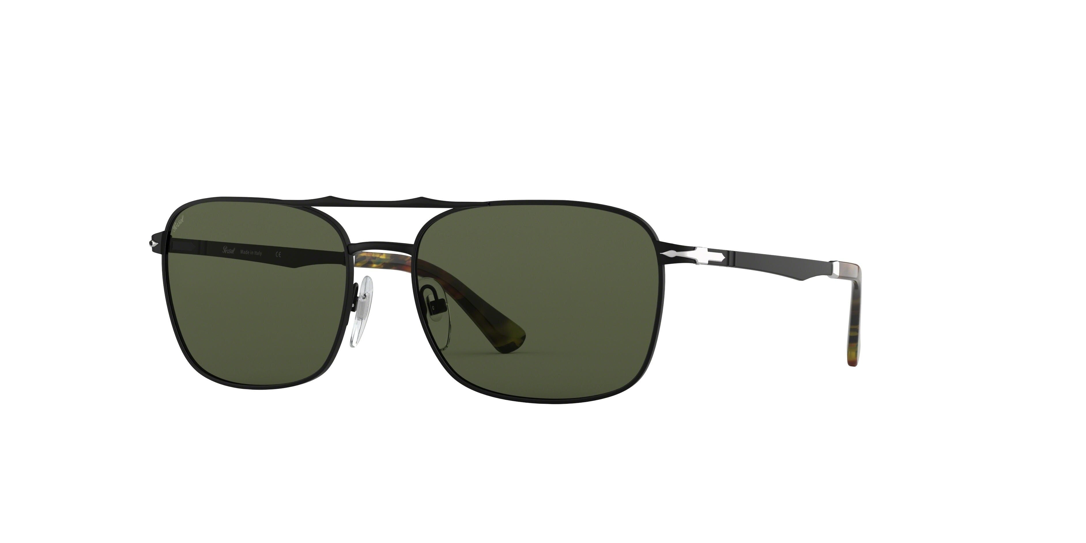 Persol PO2454S Rectangle Sunglasses  107831-Black 60-145-18 - Color Map Black