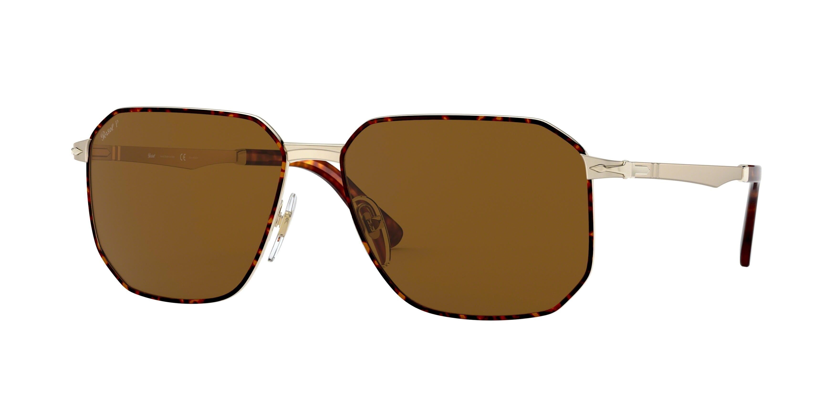 Persol MORRIS PO2461S Square Sunglasses  107557-Gold-Havana 58-145-15 - Color Map Tortoise