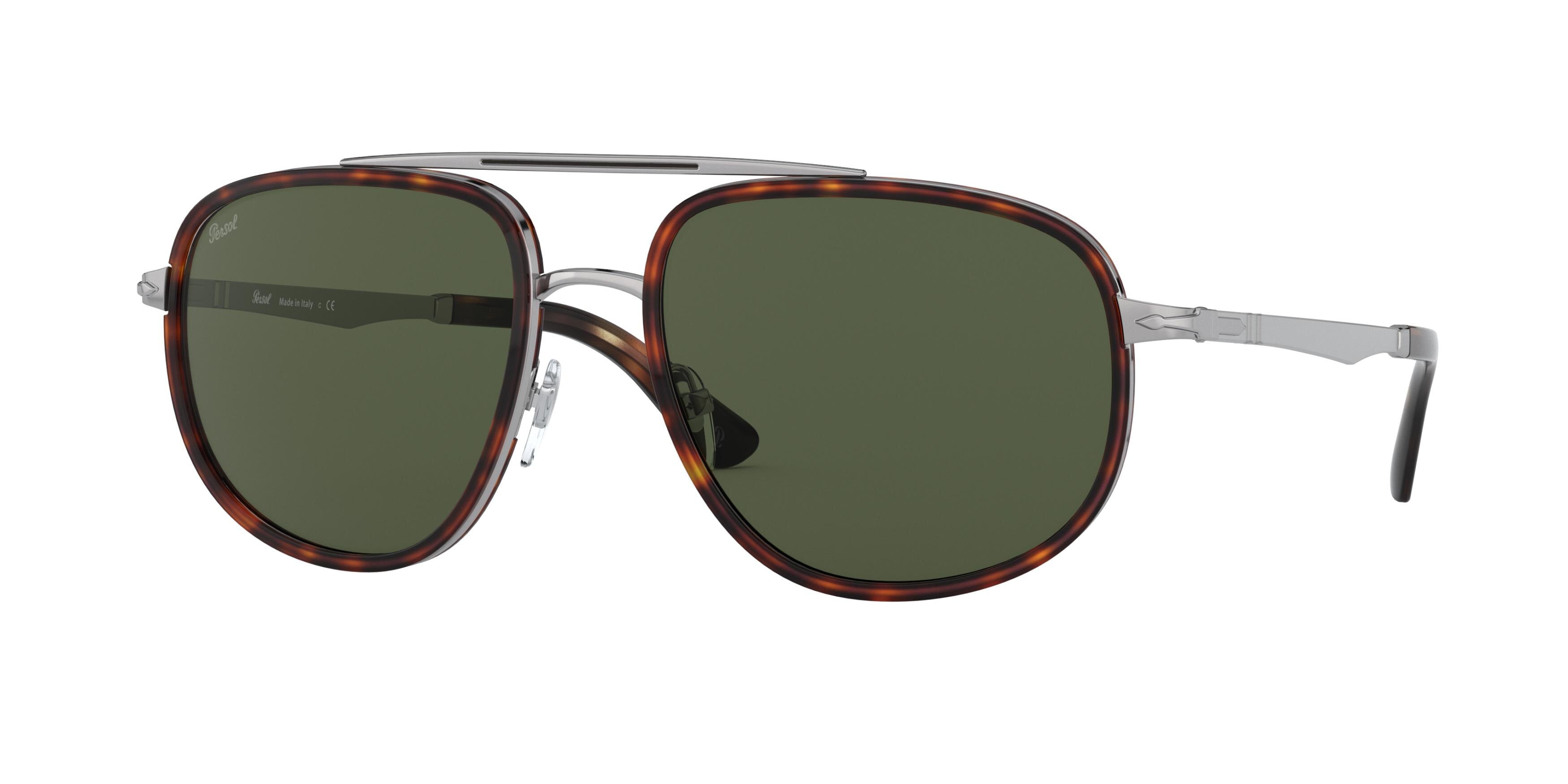 Persol PO2465S Pilot Sunglasses  513/31-Havana-Gunmetal 57-140-18 - Color Map Tortoise