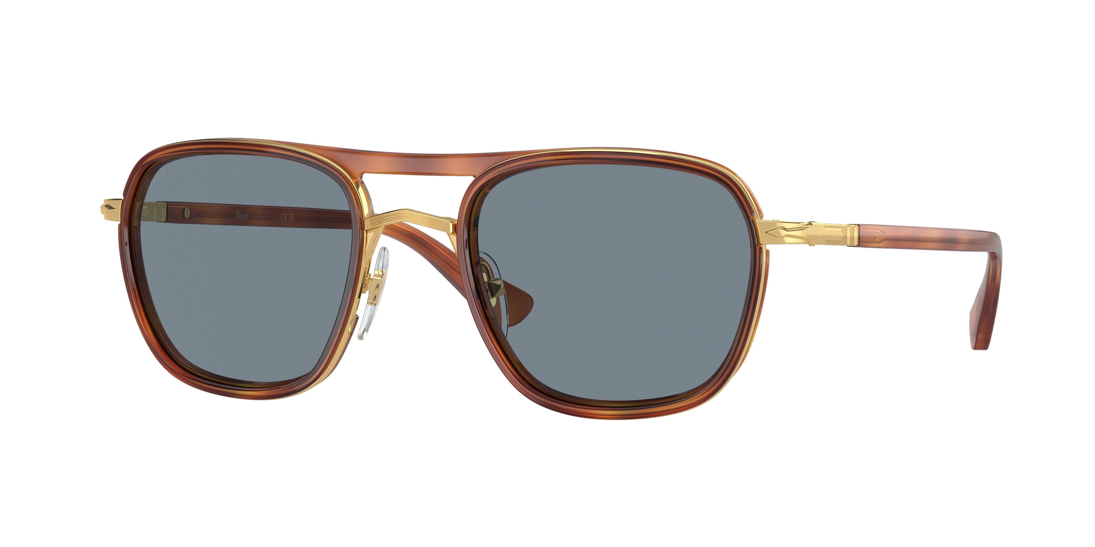 Persol PO2484S Rectangle Sunglasses  114556-Terra Di Siena 52-145-21 - Color Map Brown