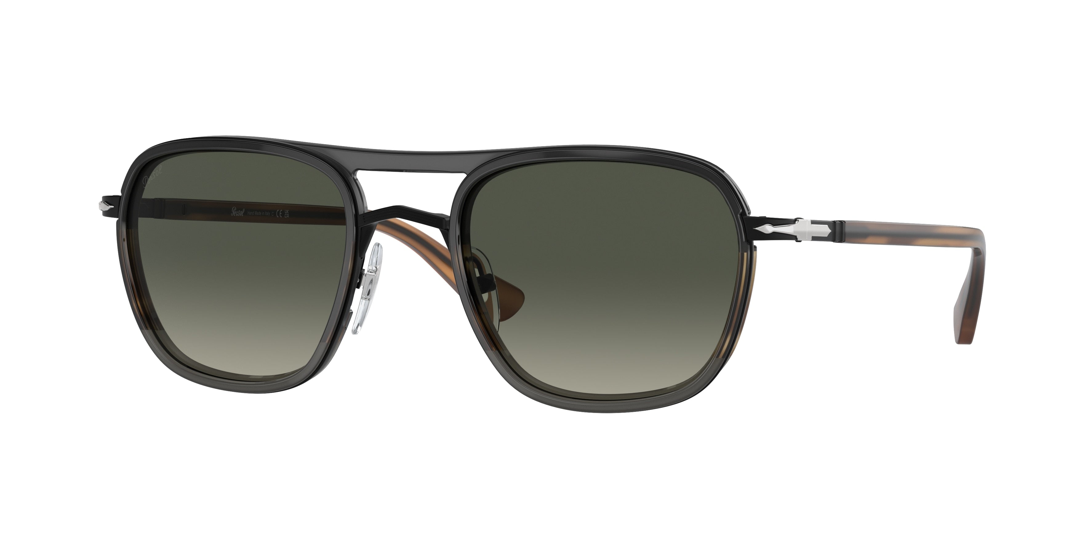 Persol PO2484S Rectangle Sunglasses  114671-Black 52-145-21 - Color Map Black