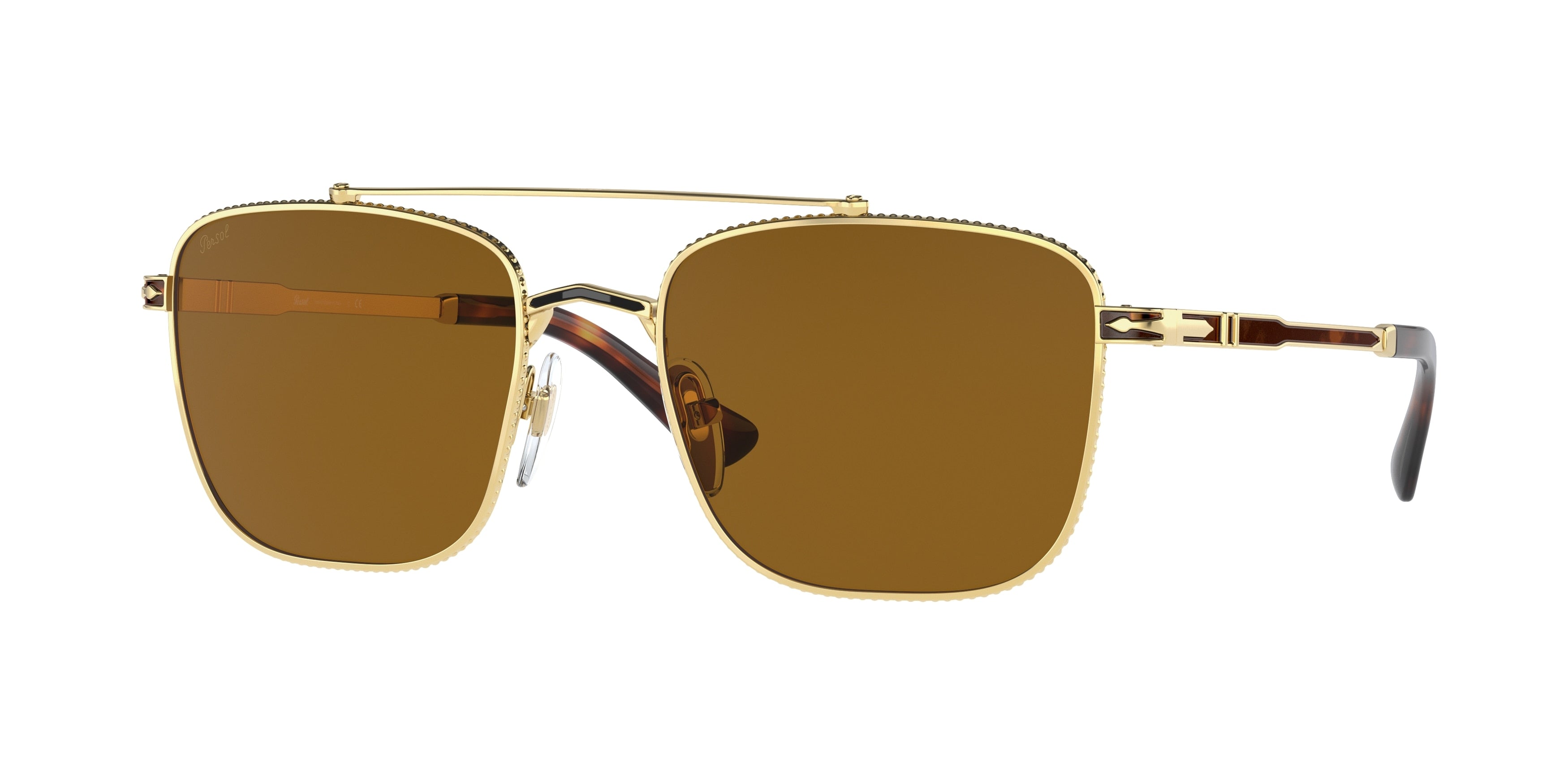 Persol PO2487S Square Sunglasses  110933-Gold/Havana 55-145-19 - Color Map Gold