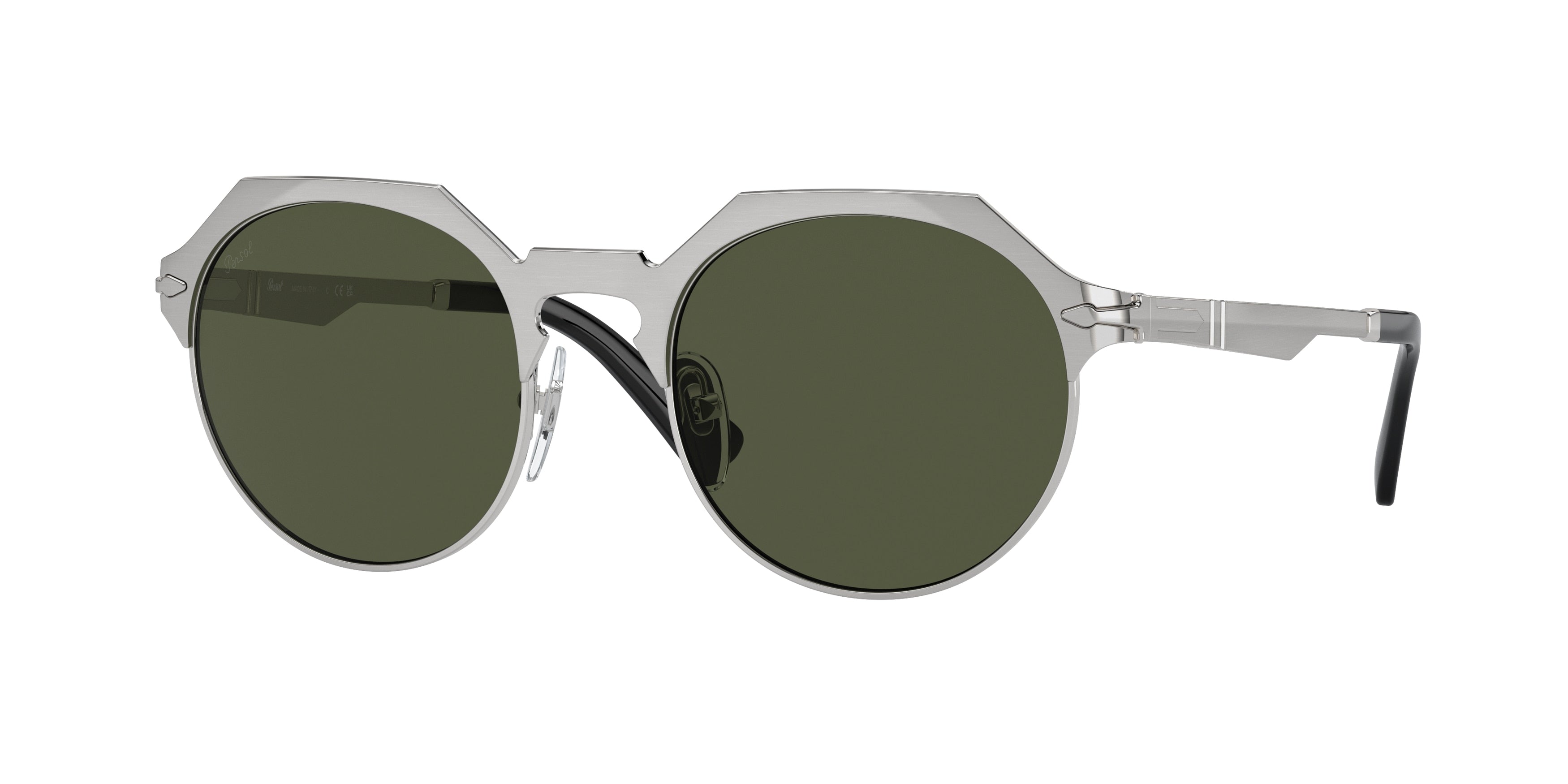 Persol PO2488S Square Sunglasses  111431-Brushed Silver 51-140-19 - Color Map Silver
