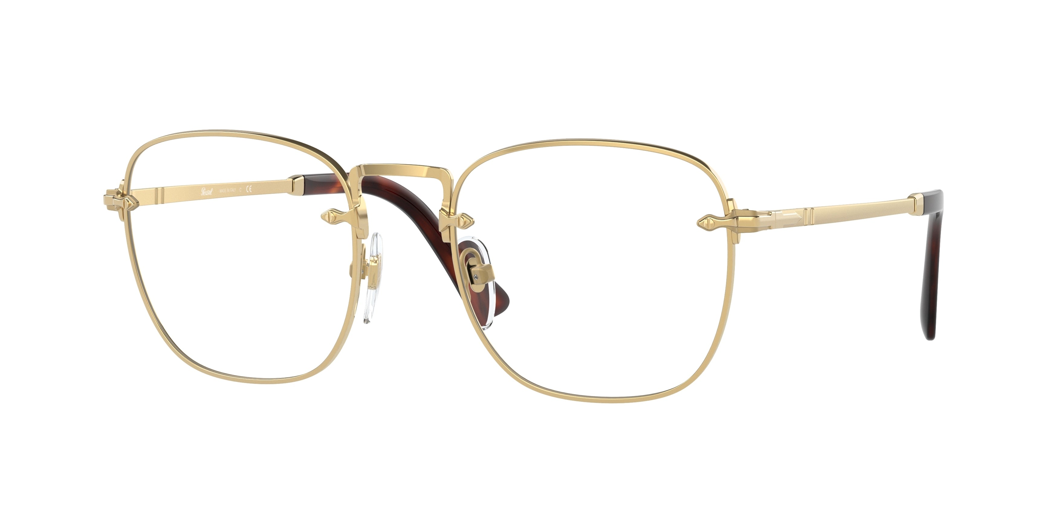 Persol PO2490V Square Eyeglasses  1142-Gold 50-140-20 - Color Map Gold