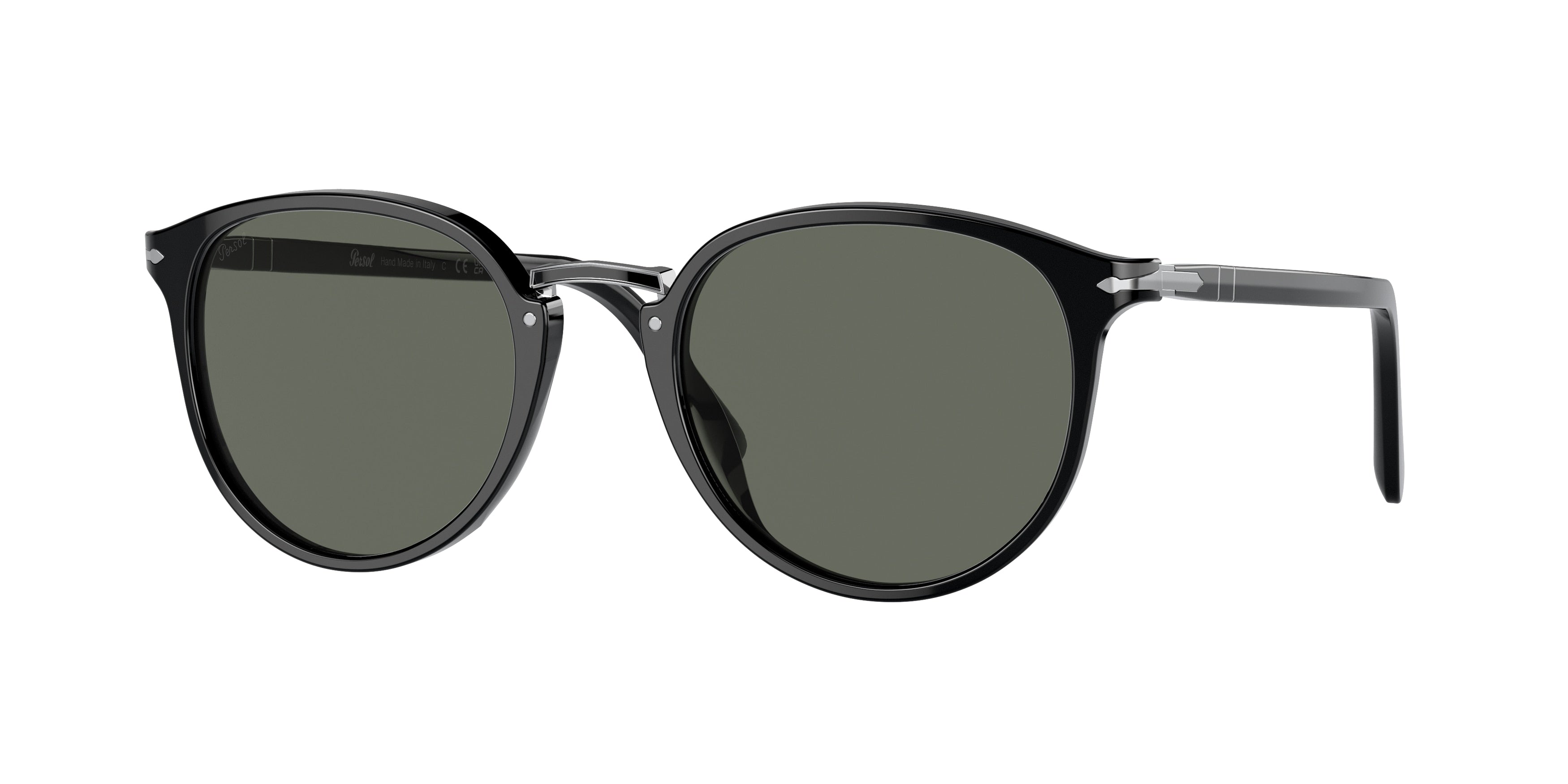 Persol PO3210S Oval Sunglasses  95/31-Black 54-145-21 - Color Map Black