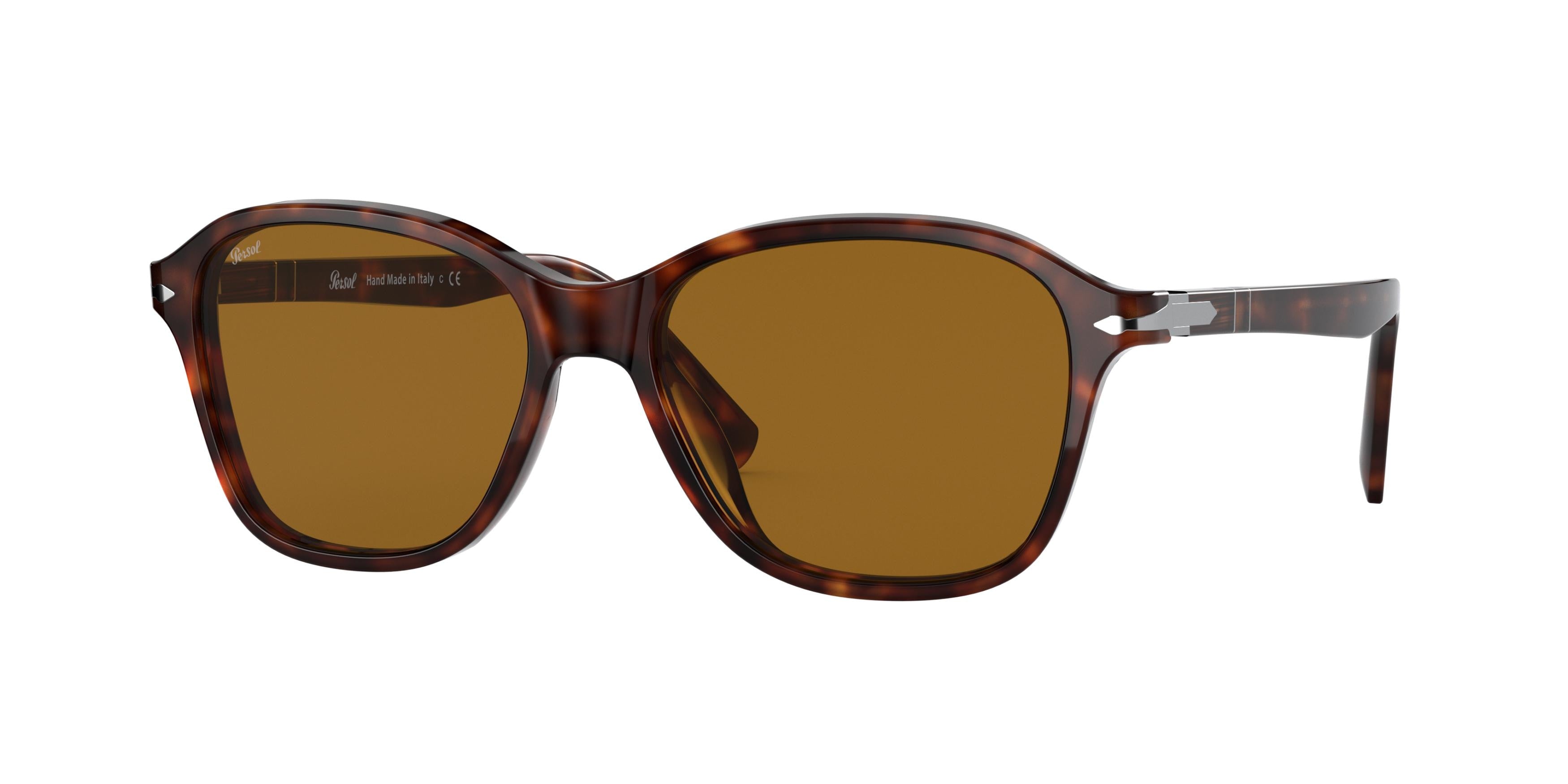 Persol PO3244S Square Sunglasses  24/33-Havana 53-140-16 - Color Map Tortoise