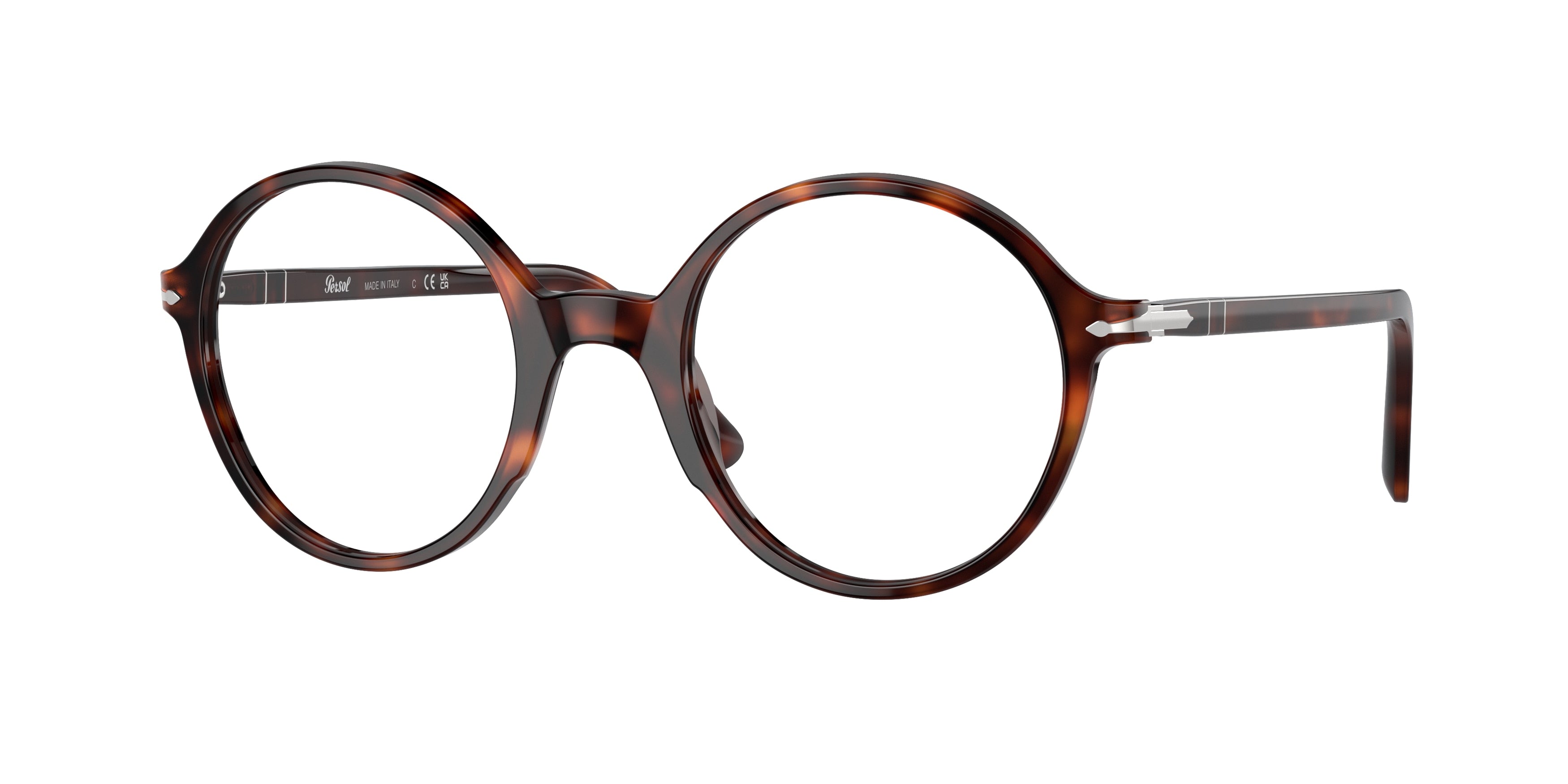 Persol PO3249V Round Eyeglasses  24-Havana 47-145-22 - Color Map Tortoise