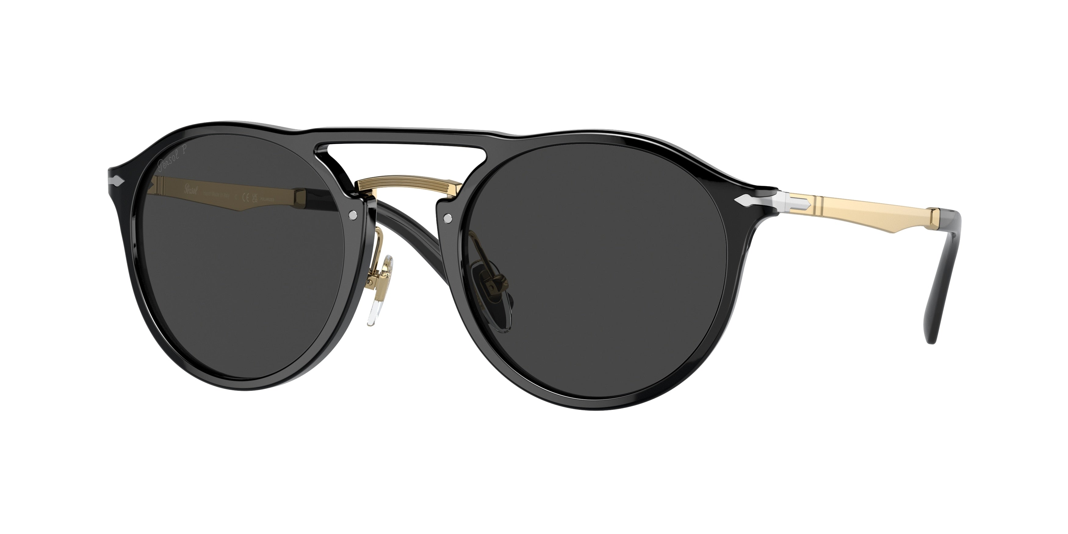 Persol PO3264S Phantos Sunglasses  95/48-Black/Gold 50-140-22 - Color Map Black