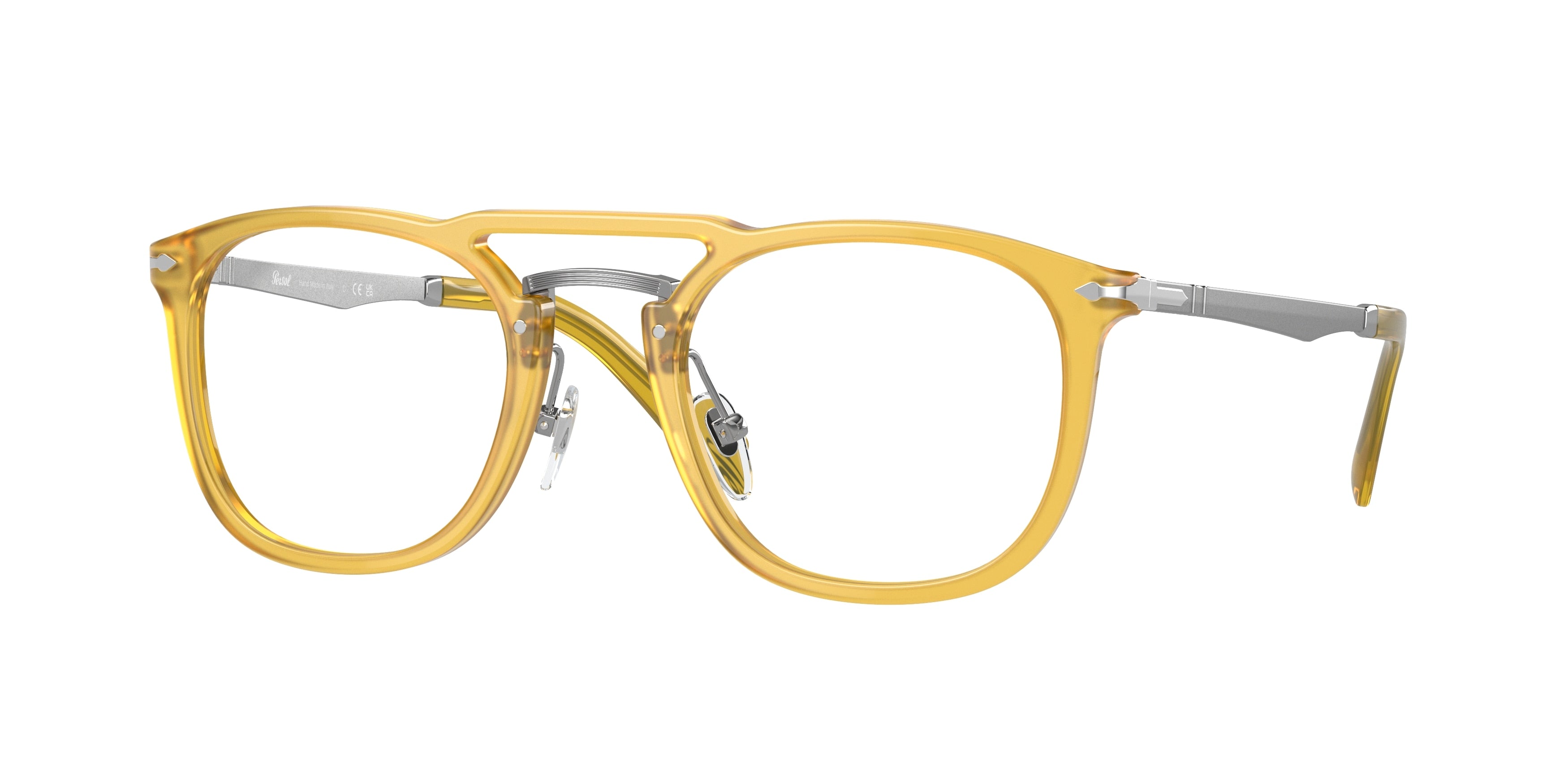 Persol PO3265V Rectangle Eyeglasses  204-Honey 48-140-22 - Color Map Yellow
