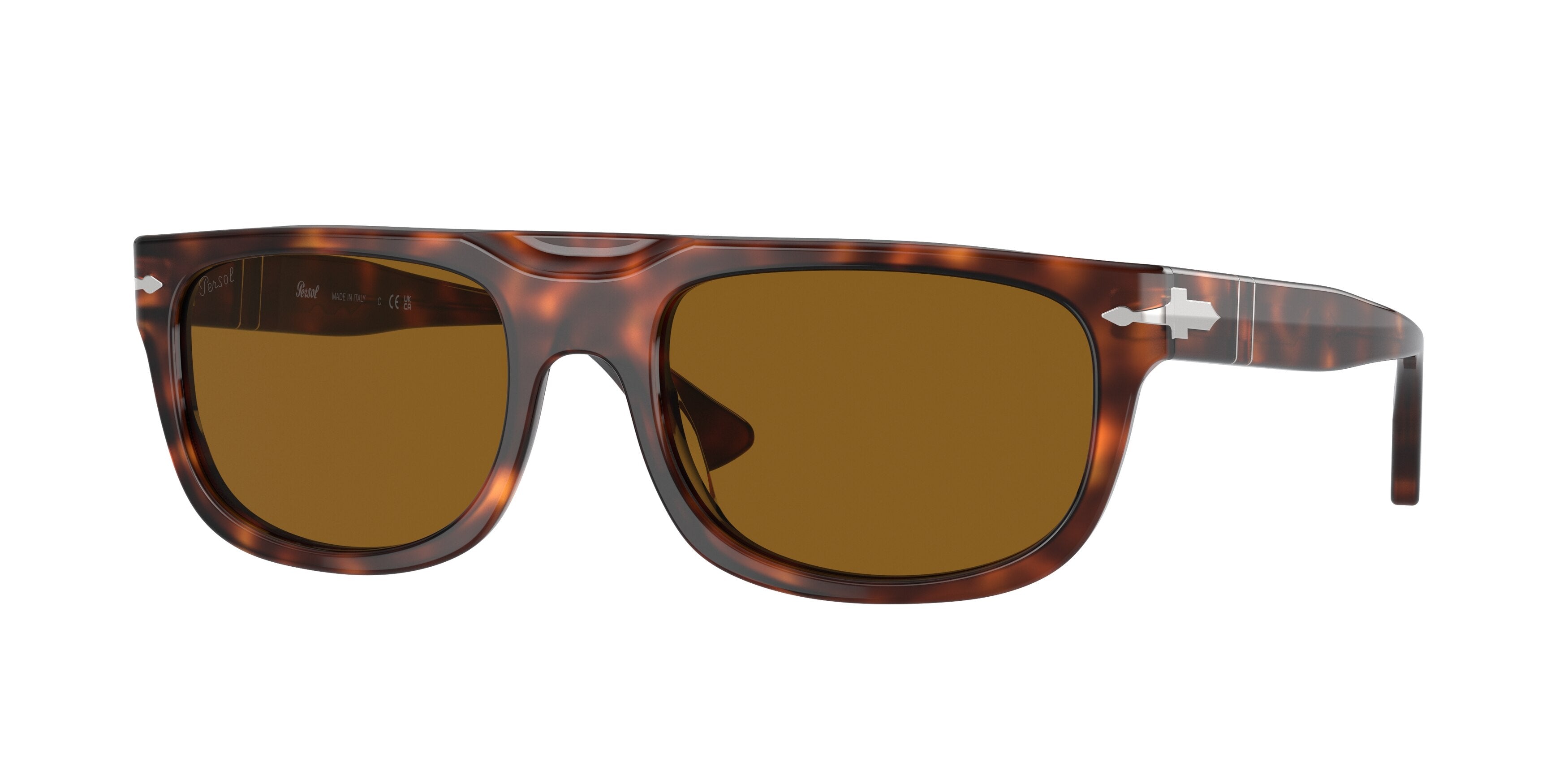 Persol PO3271S Rectangle Sunglasses  24/33-Havana 55-145-19 - Color Map Tortoise