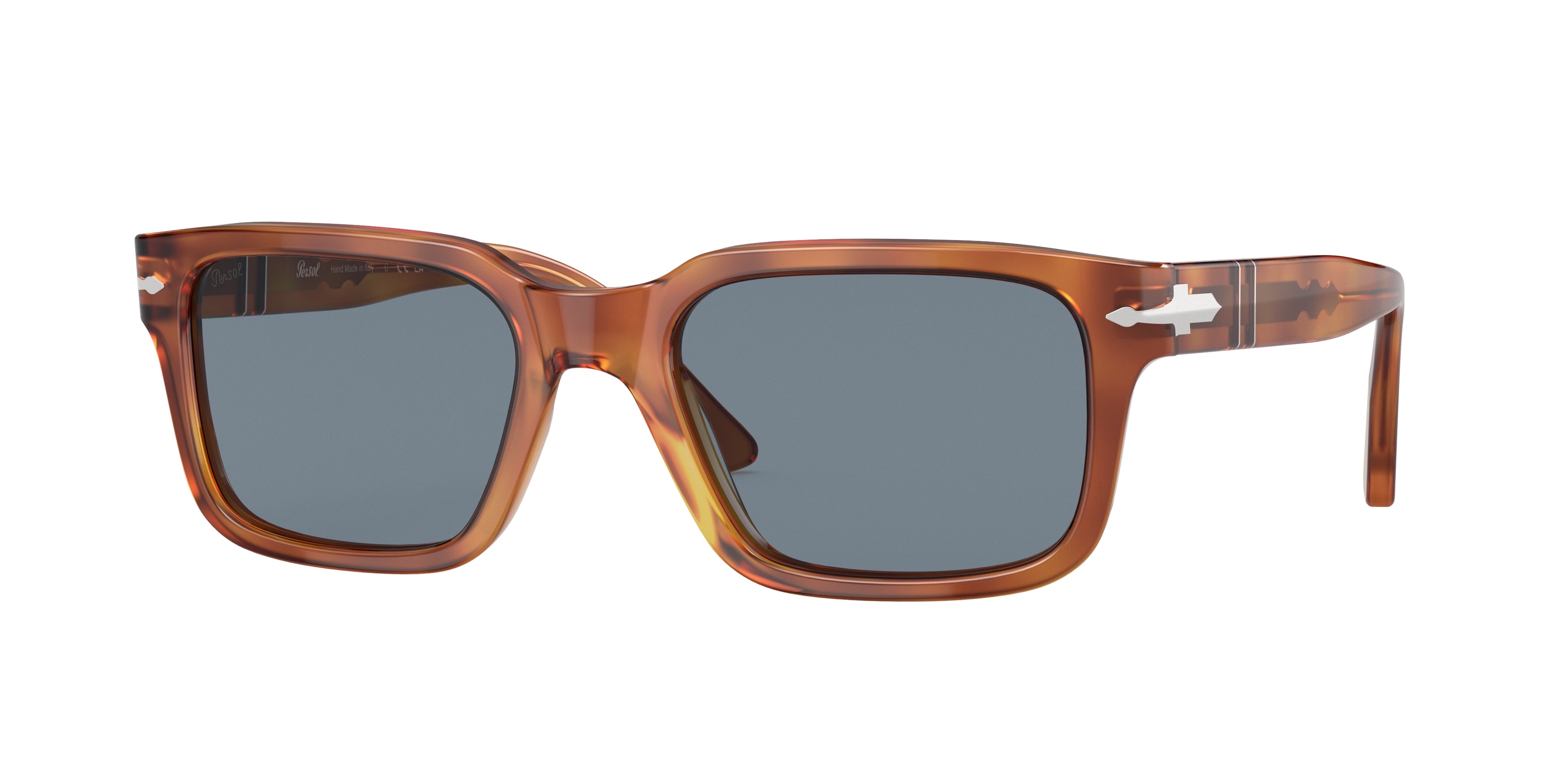 Persol PO3272S Rectangle Sunglasses  96/56-Terra Di Siena 53-145-20 - Color Map Brown