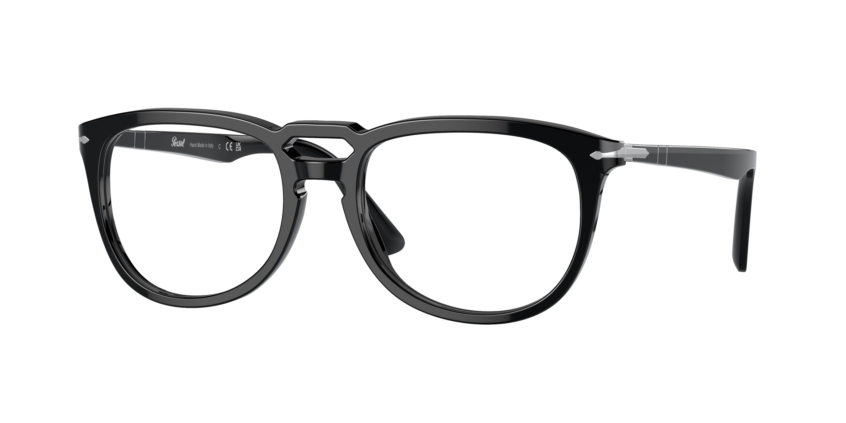 Persol PO3278V Pillow Eyeglasses  95-Black 53-145-18 - Color Map Black
