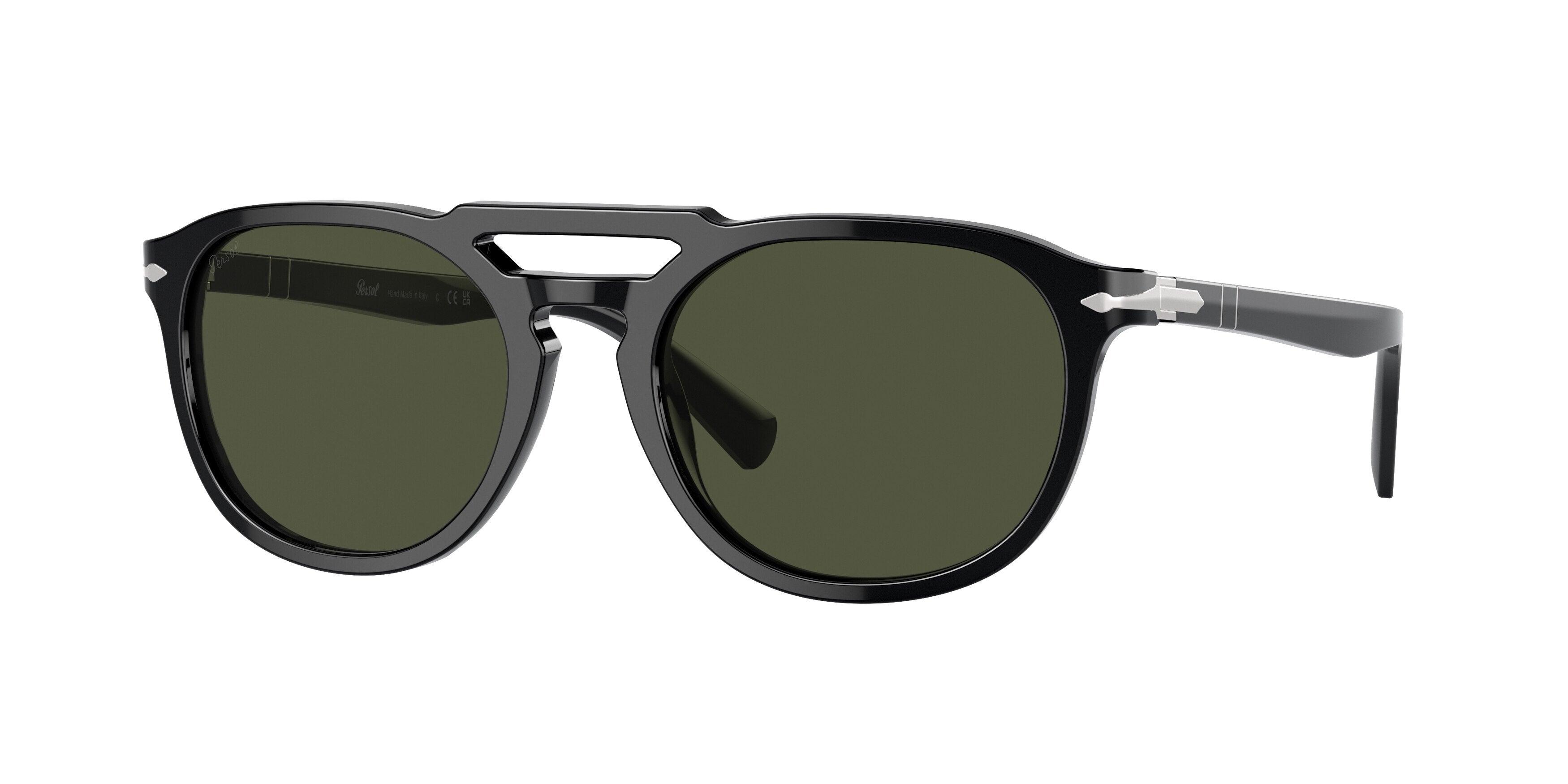 Persol PO3279S Pillow Sunglasses  95/31-Black 52-145-19 - Color Map Black
