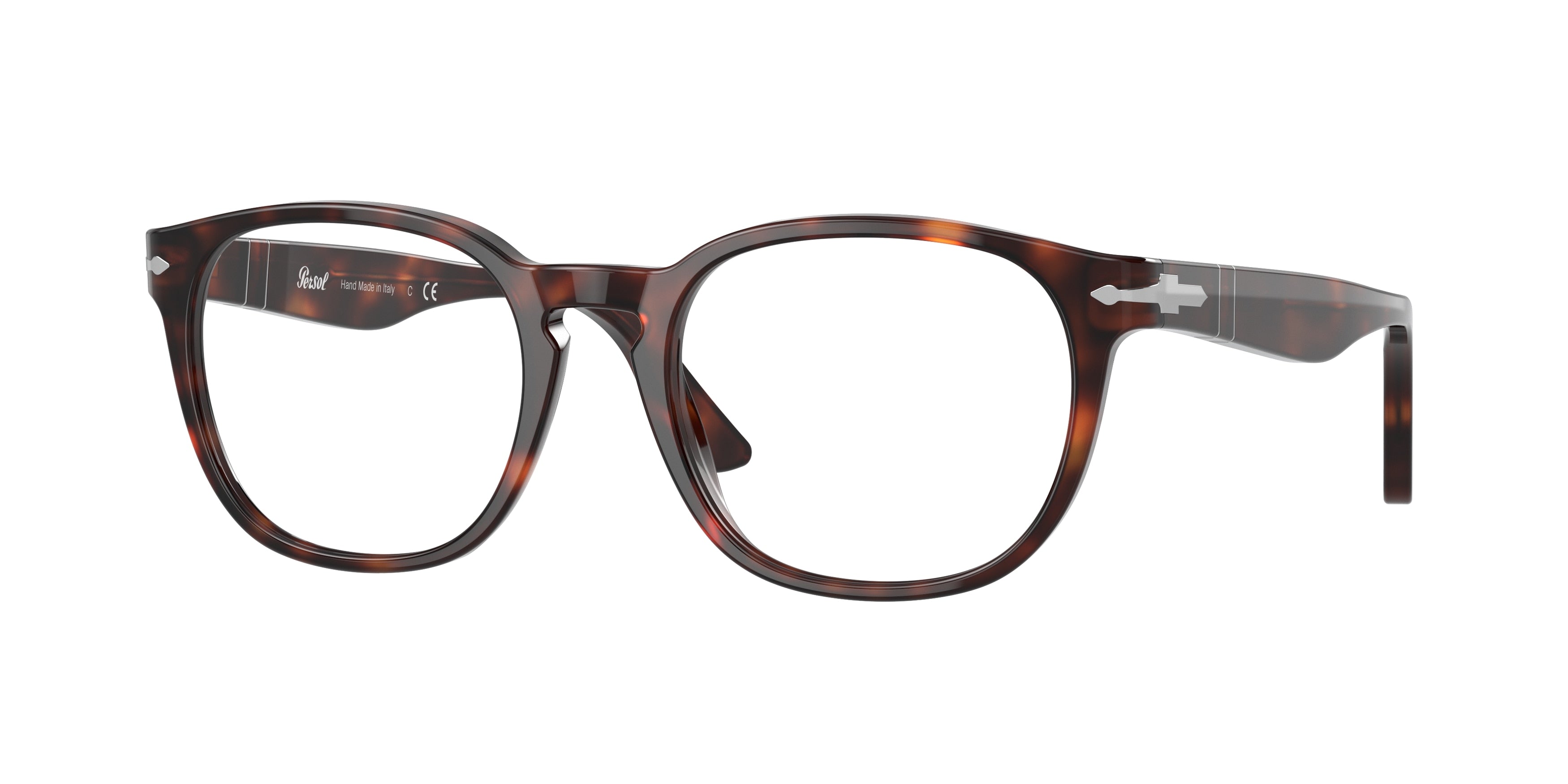 Persol PO3283V Round Eyeglasses  24-Havana 52-145-19 - Color Map Tortoise