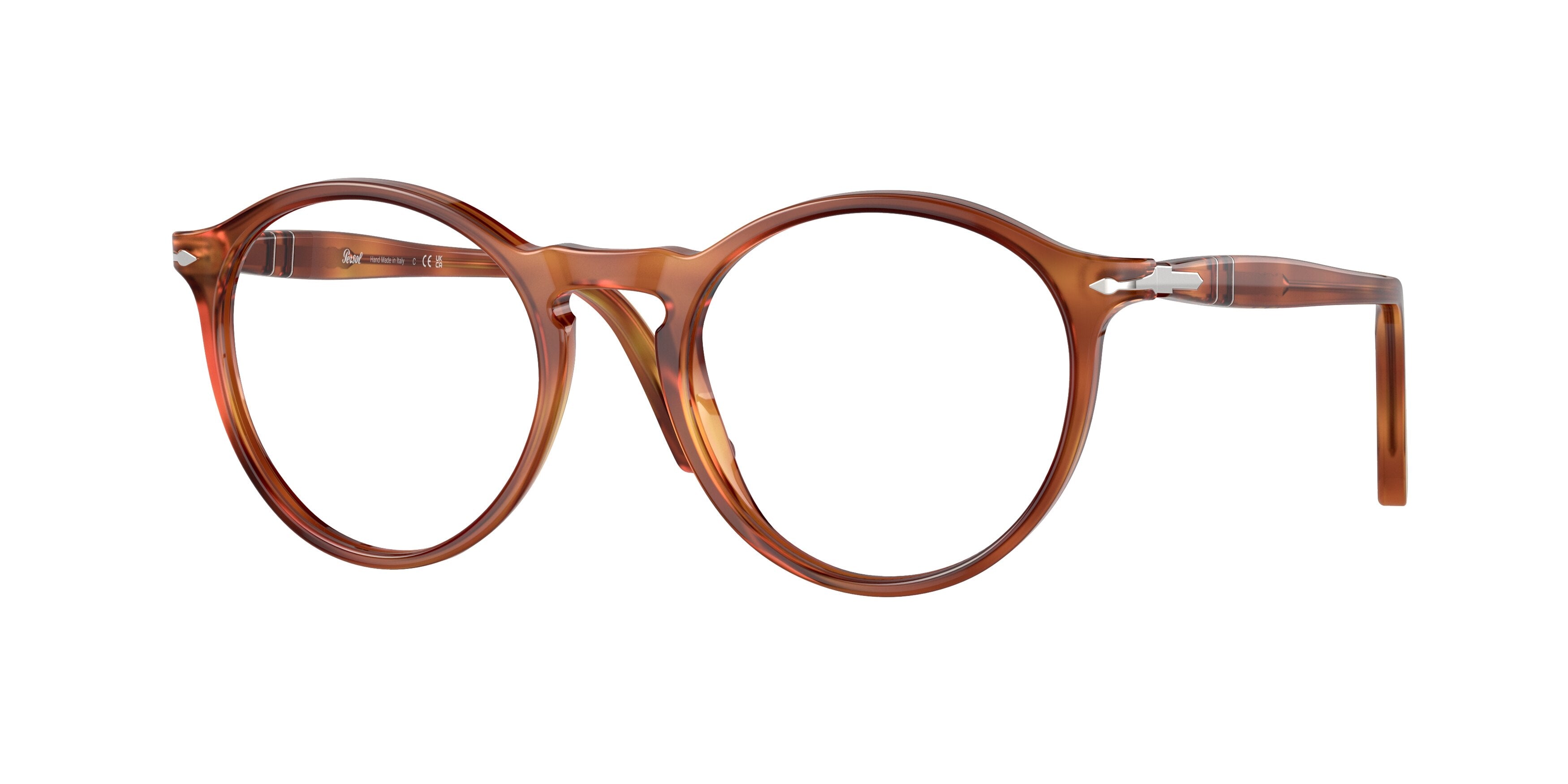 Persol PO3285V Round Eyeglasses  96-Terra Di Siena 50-140-19 - Color Map Brown