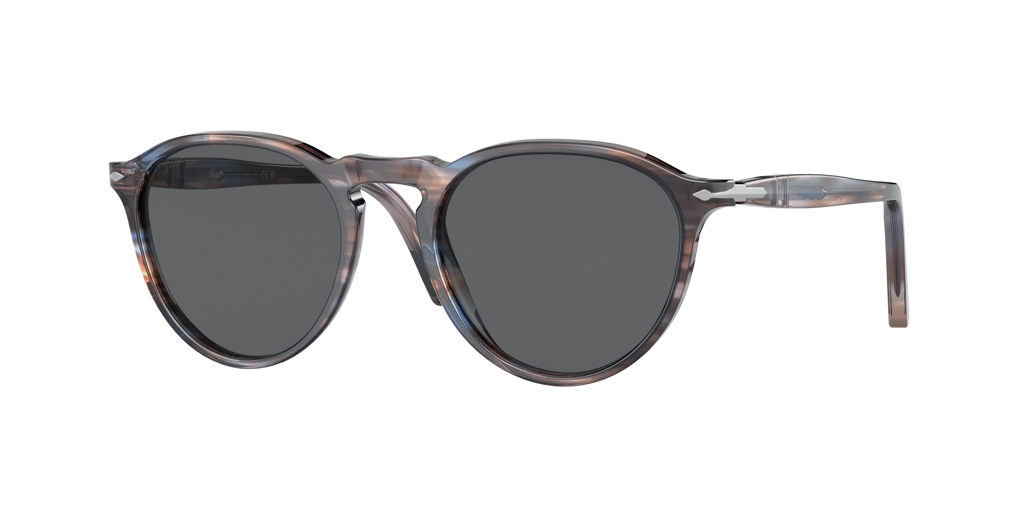 Persol PO3286S Phantos Sunglasses  1155B1-Striped Blue 52-140-19 - Color Map Blue