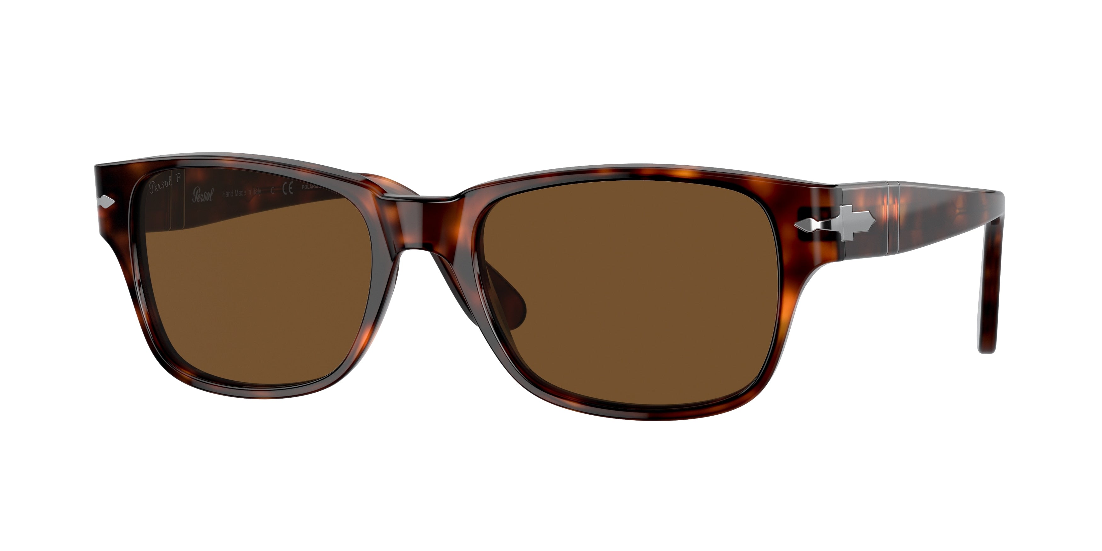 Persol PO3288S Rectangle Sunglasses  24/57-Havana 55-145-19 - Color Map Tortoise
