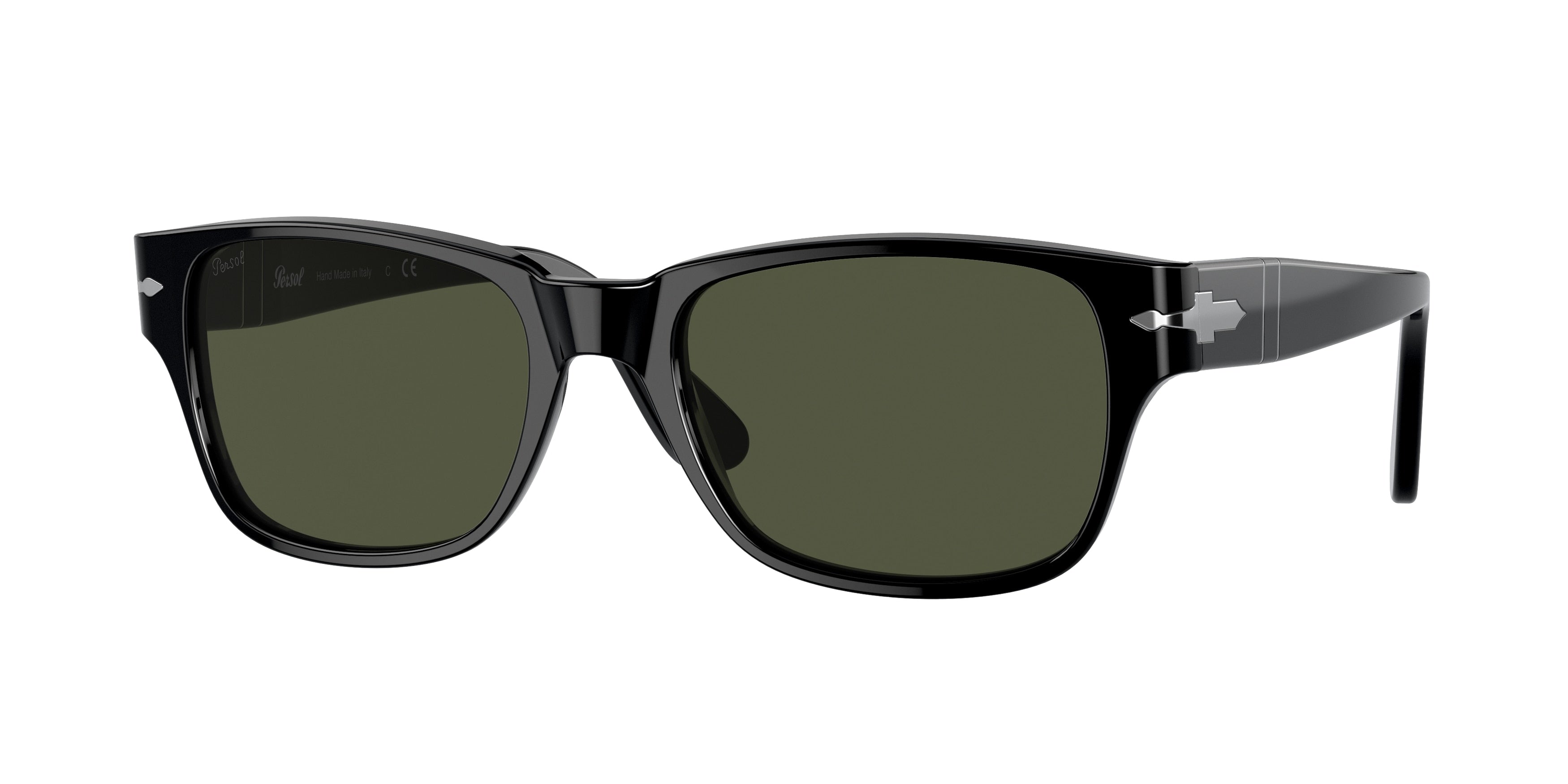 Persol PO3288S Rectangle Sunglasses  95/31-Black 55-145-19 - Color Map Black