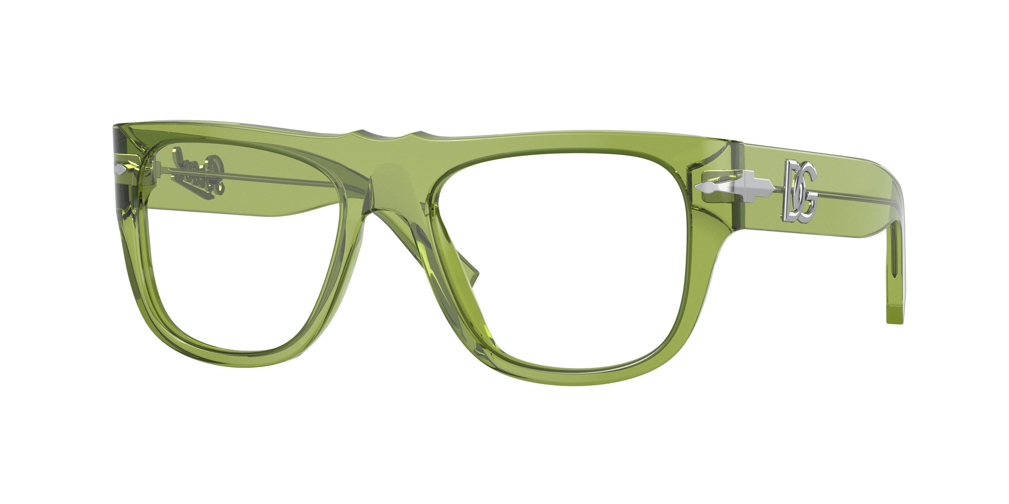 Persol PO3295V Pillow Eyeglasses  1165-Transparent Green 51-135-18 - Color Map Green