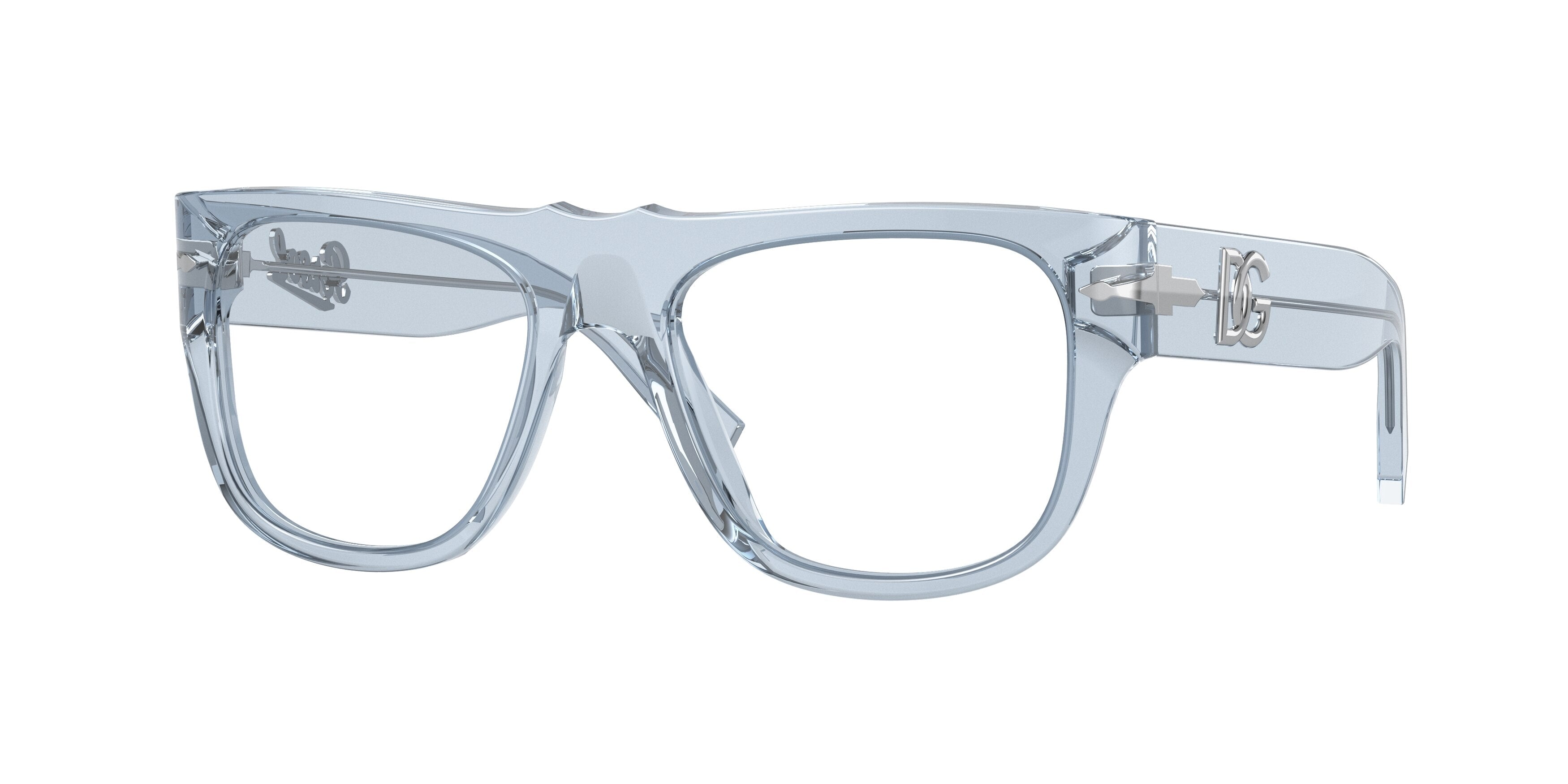Persol PO3295V Pillow Eyeglasses  1167-Transparent Azure 51-135-18 - Color Map Blue
