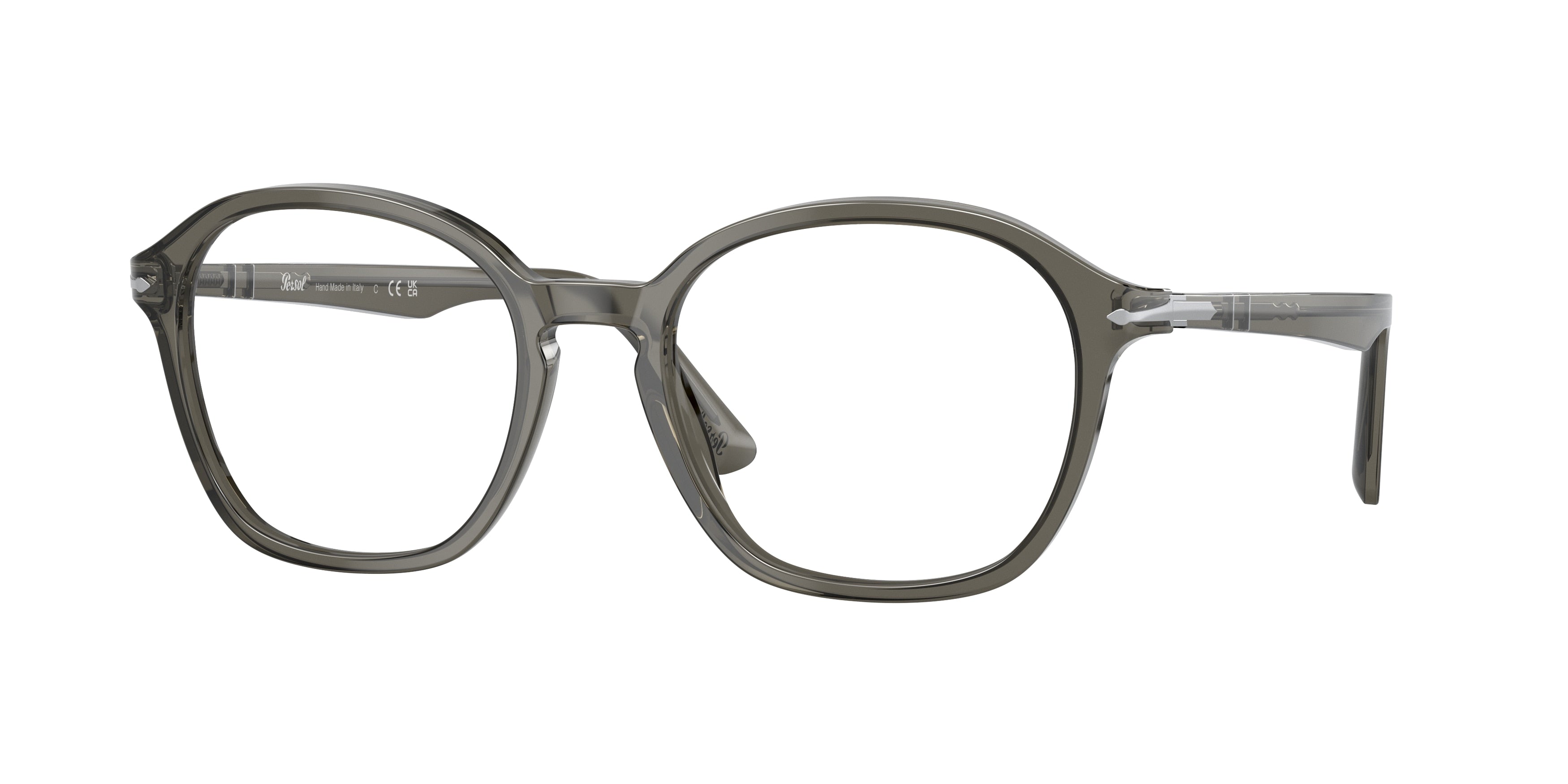 Persol PO3296V Square Eyeglasses  1103-Opal Smoke 53-145-19 - Color Map Green