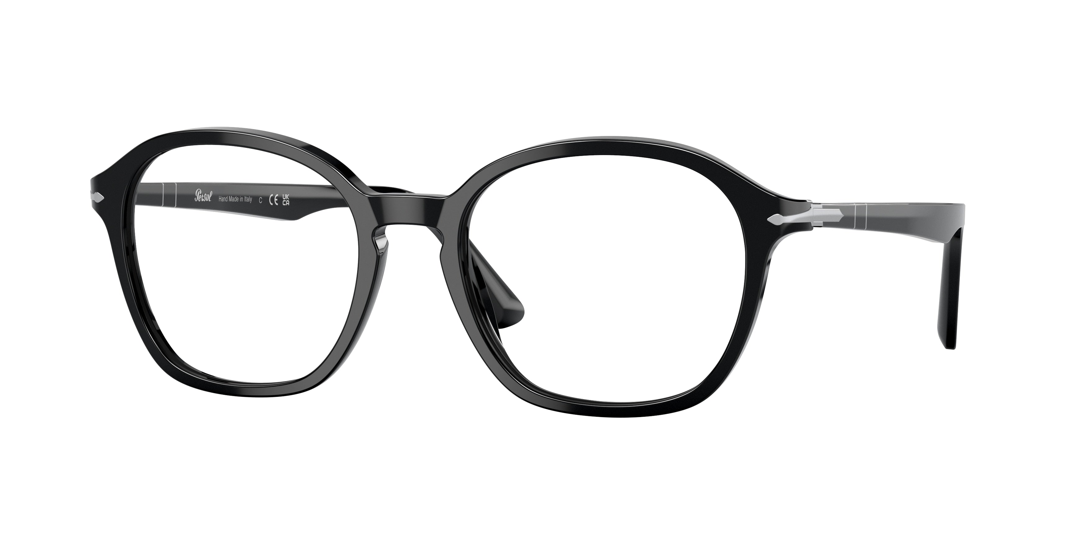 Persol PO3296V Square Eyeglasses  95-Black 53-145-19 - Color Map Black