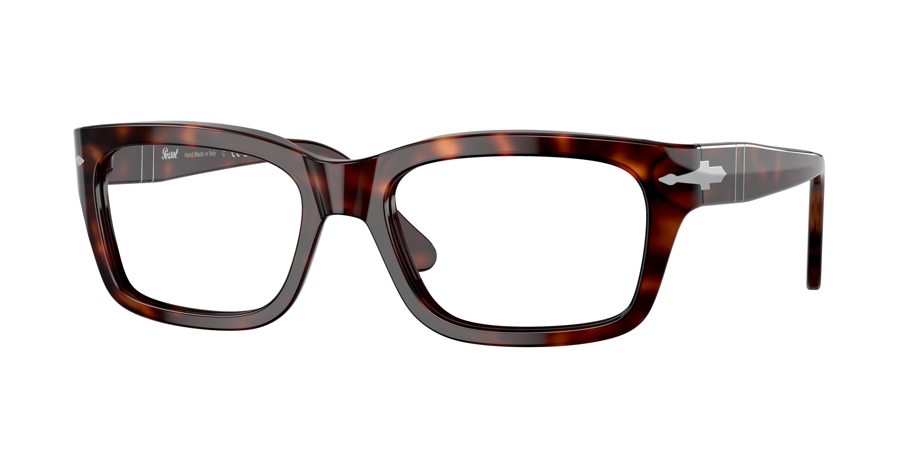 Persol PO3301V Rectangle Eyeglasses  24-Havana 57-145-19 - Color Map Tortoise