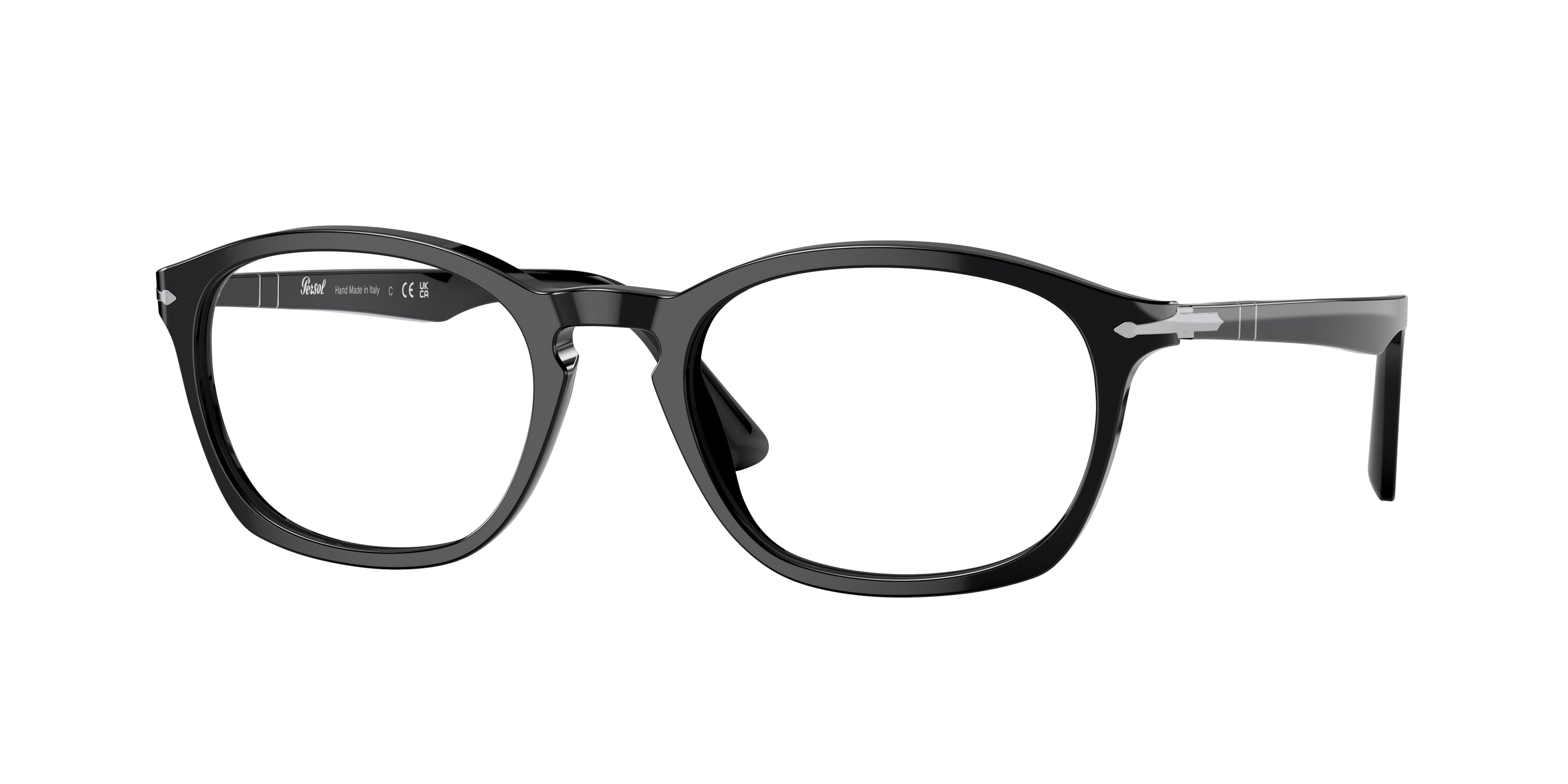 Persol PO3303V Pillow Eyeglasses  95-Black 53-145-20 - Color Map Black