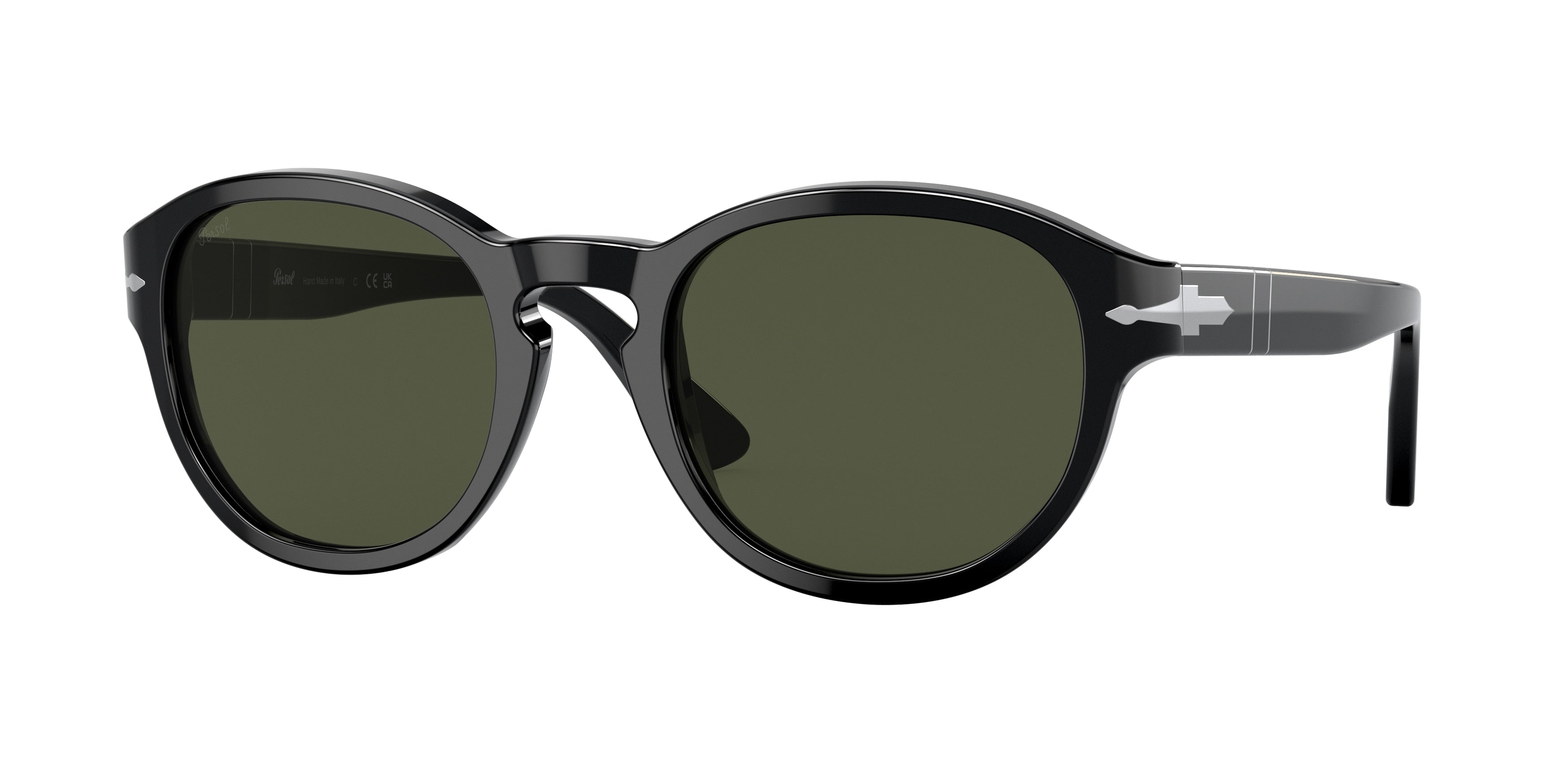Persol PO3304S Oval Sunglasses  95/31-Black 53-145-22 - Color Map Black