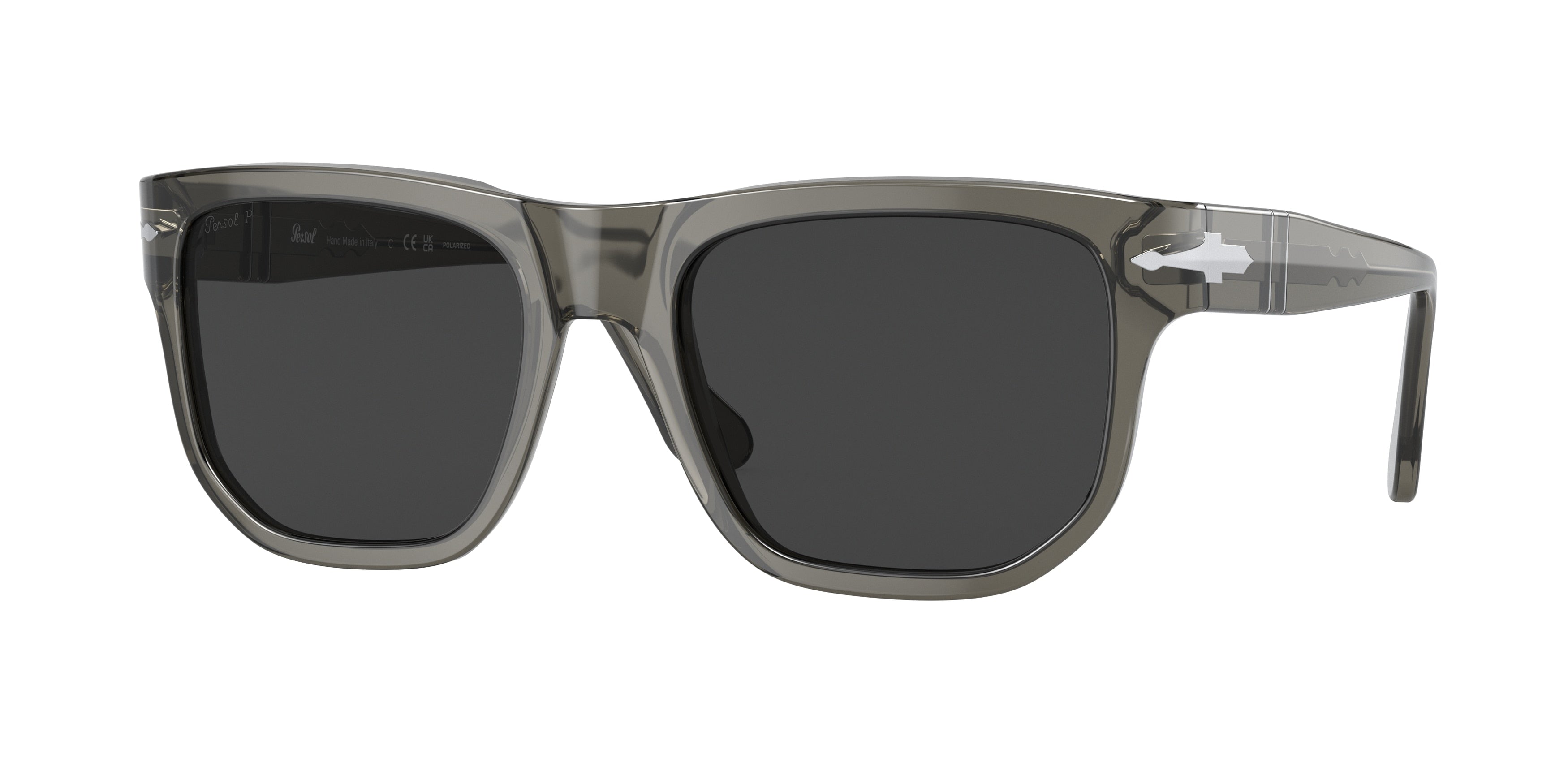 Persol PO3306S Square Sunglasses  110348-Opal Smoke 55-145-20 - Color Map Green