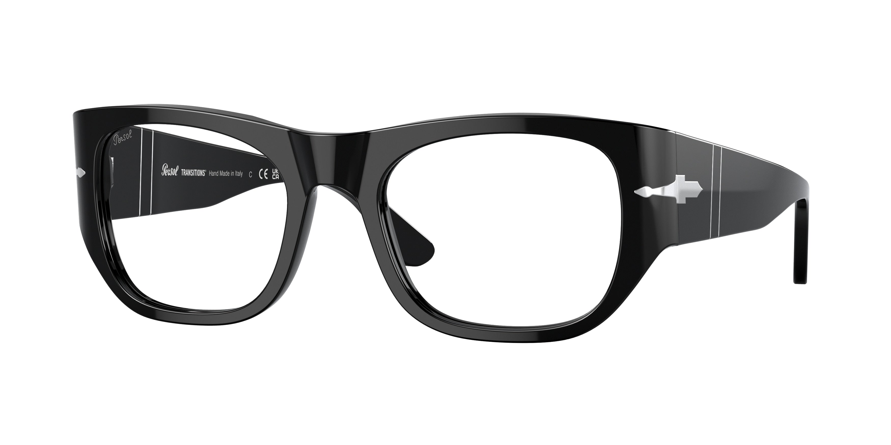Persol PO3308S Square Sunglasses  95/GH-Black 54-145-21 - Color Map Black