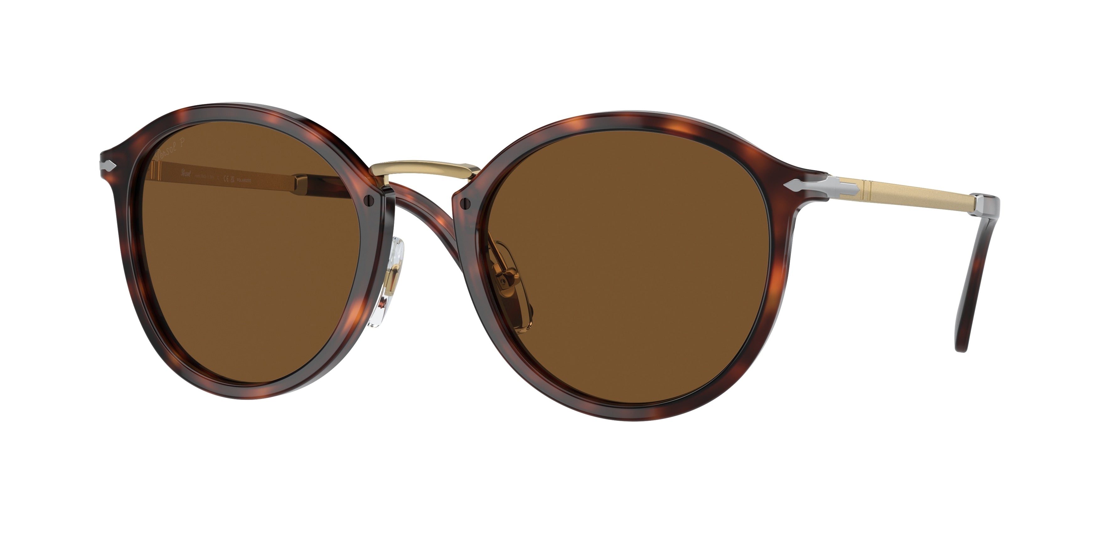 Persol PO3309S Round Sunglasses  24/57-Havana 53-145-22 - Color Map Tortoise