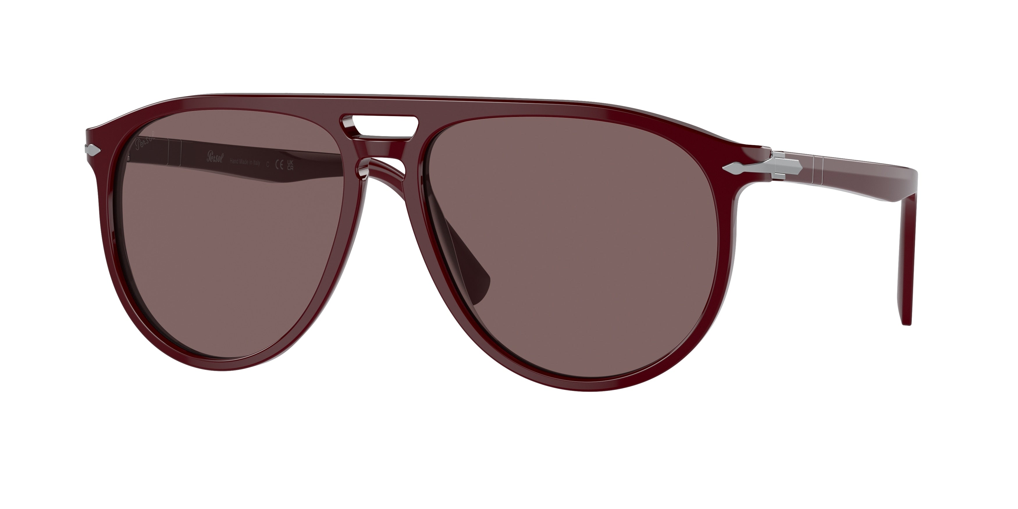 Persol PO3311S Pilot Sunglasses  118753-Dark Burgundy 58-145-15 - Color Map Violet