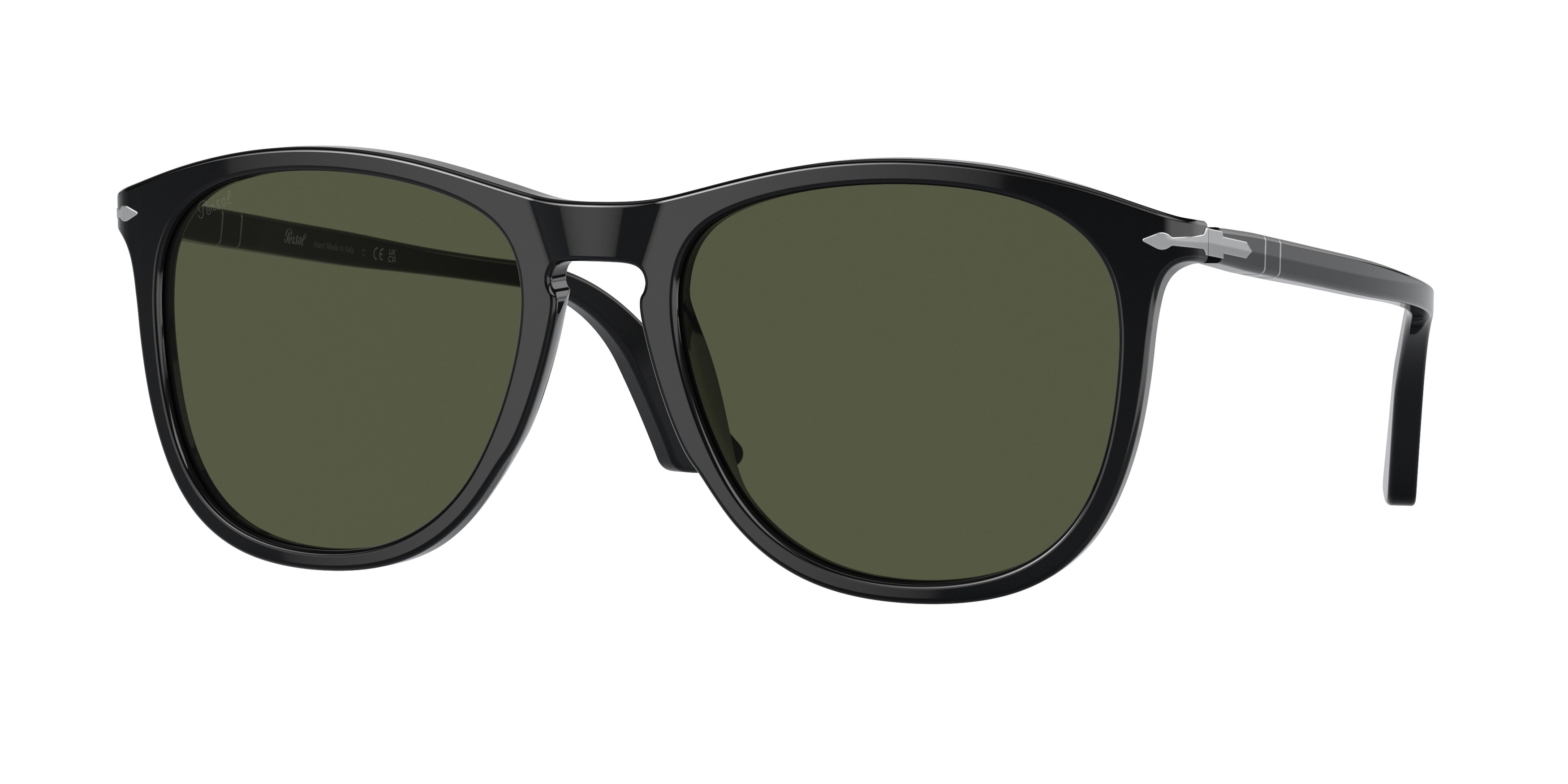 Persol PO3314S Pillow Sunglasses  95/31-Black 57-145-20 - Color Map Black