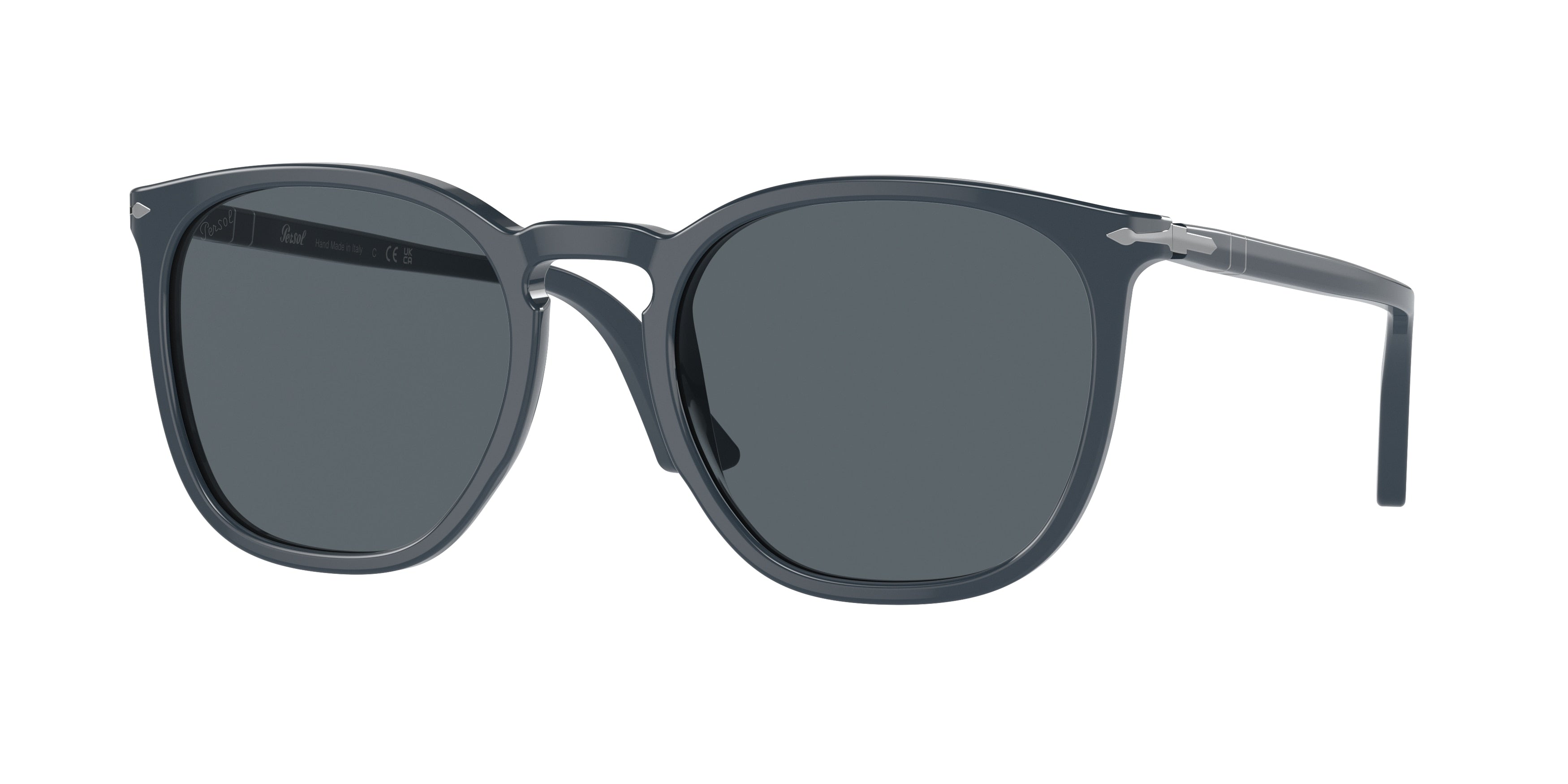 Persol PO3316S Round Sunglasses  1186R5-Dusty Blue 54-145-21 - Color Map Blue