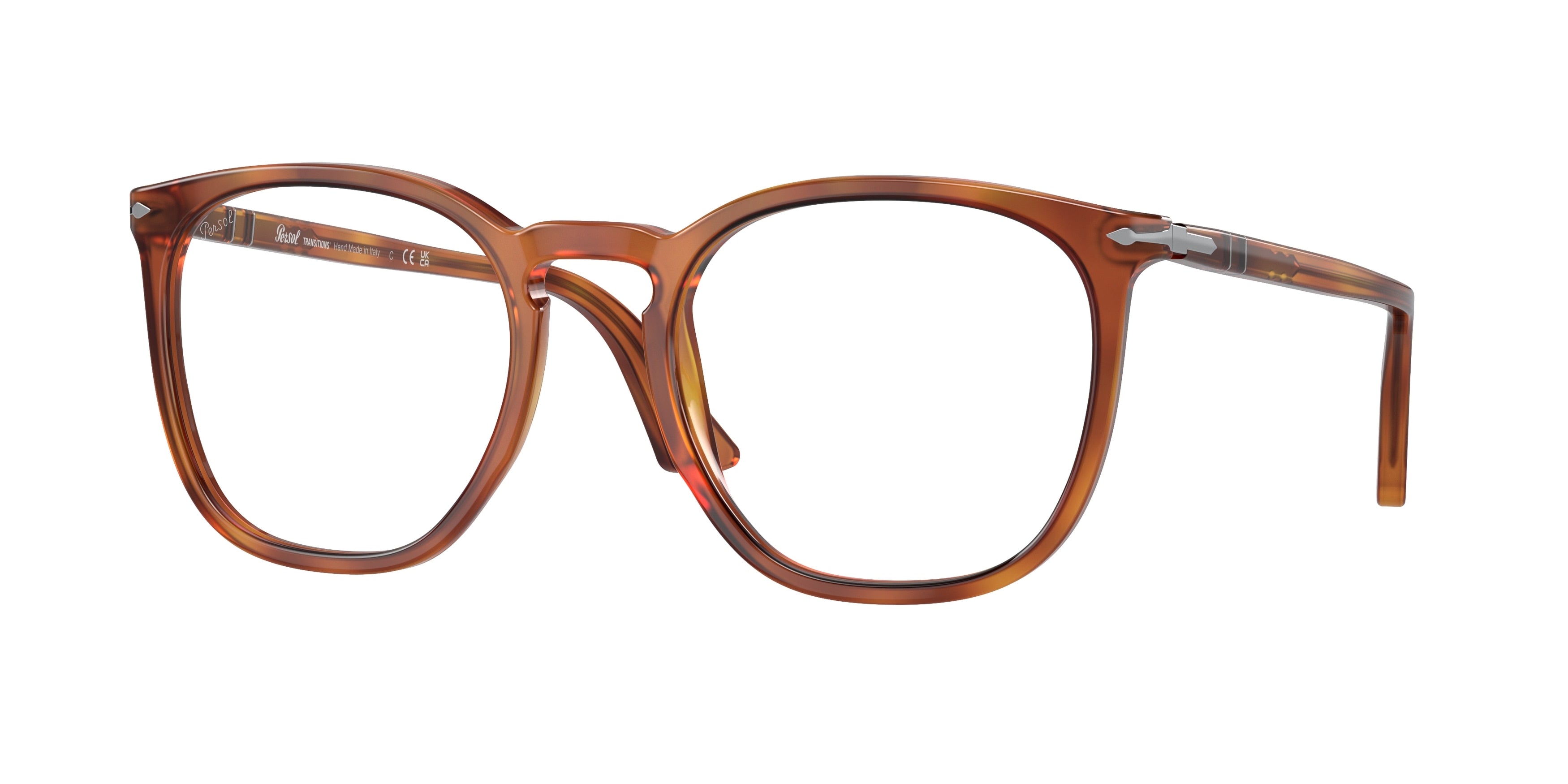 Persol PO3316S Round Sunglasses  96/GJ-Terra Di Siena 52-145-21 - Color Map Brown